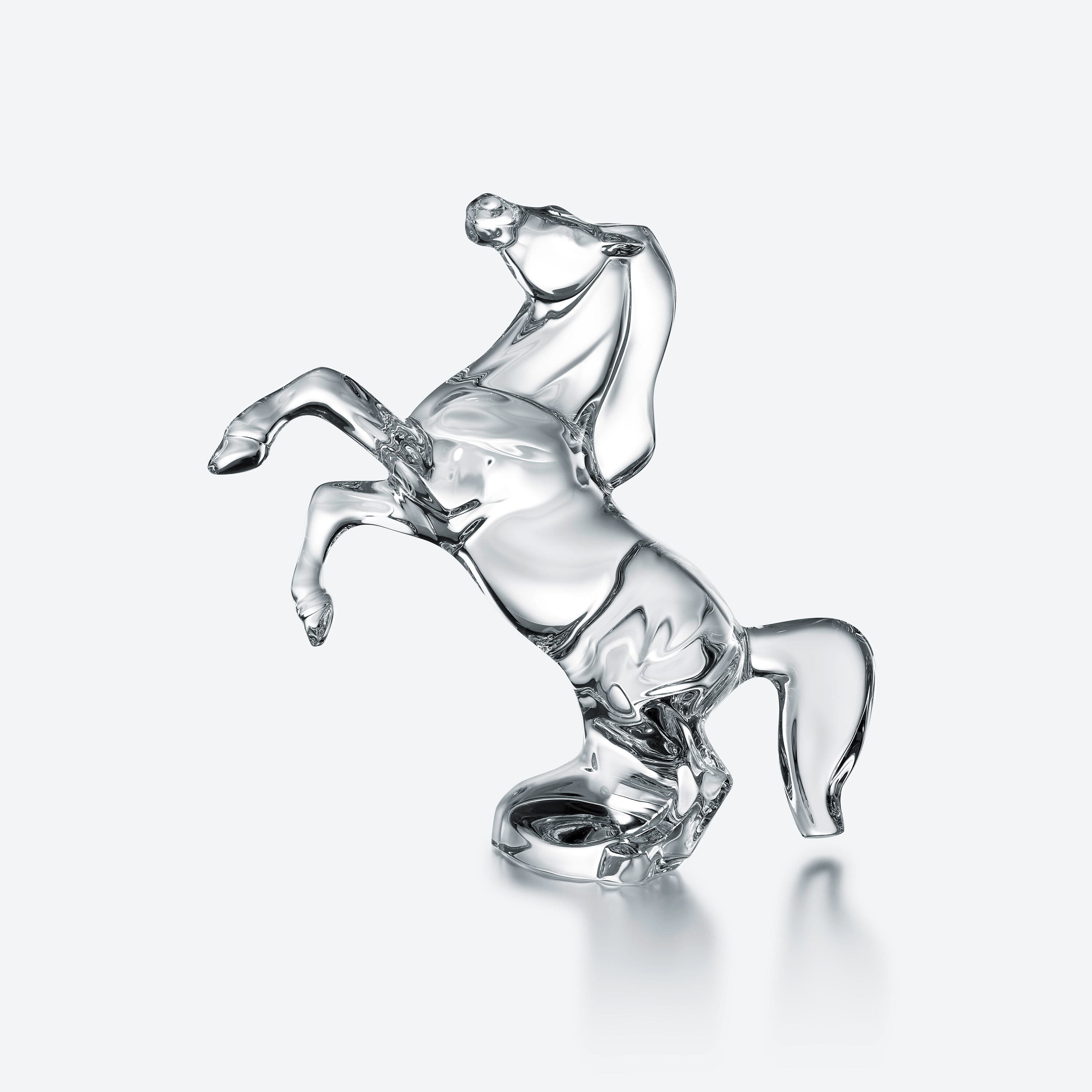 Baccarat Rearing Horse Sculpture