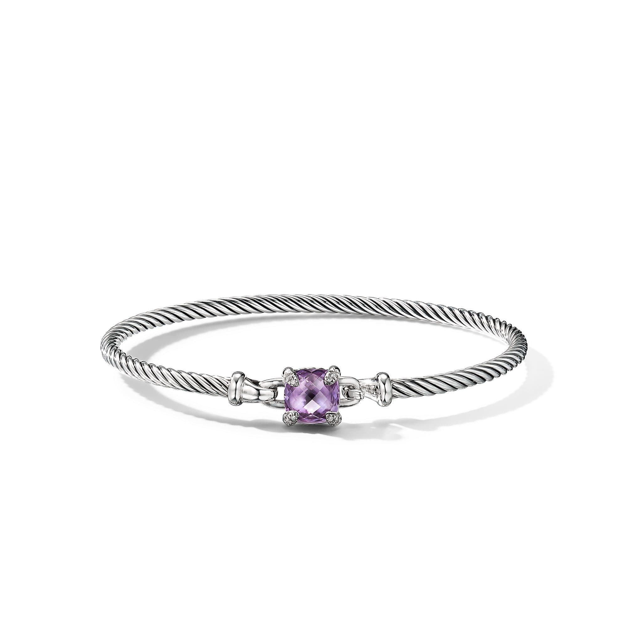 David Yurman Chatelaine Bracelet with Amethyst and Diamonds