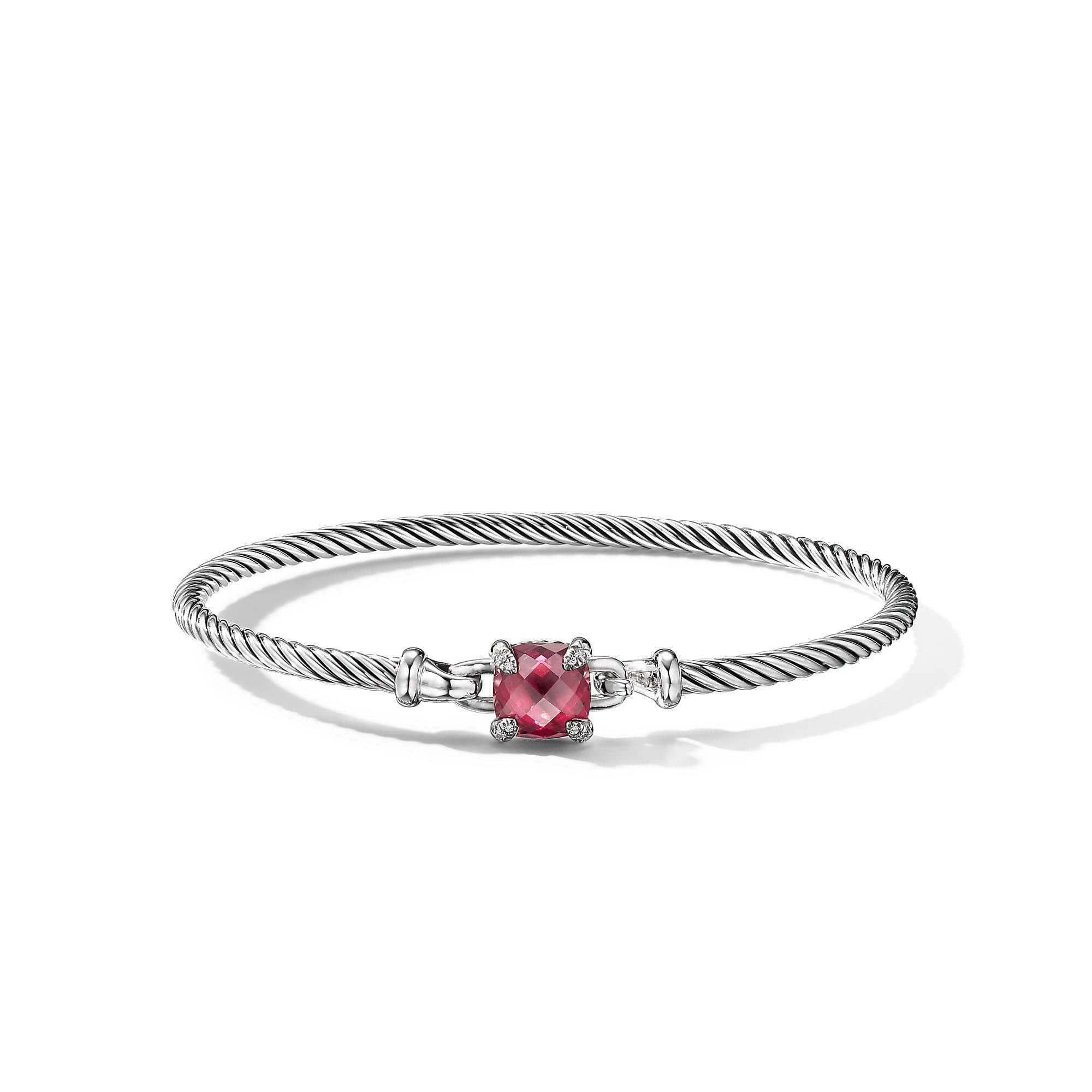 David Yurman Chatelaine Bracelet with Rhodolite Garnet and Diamonds