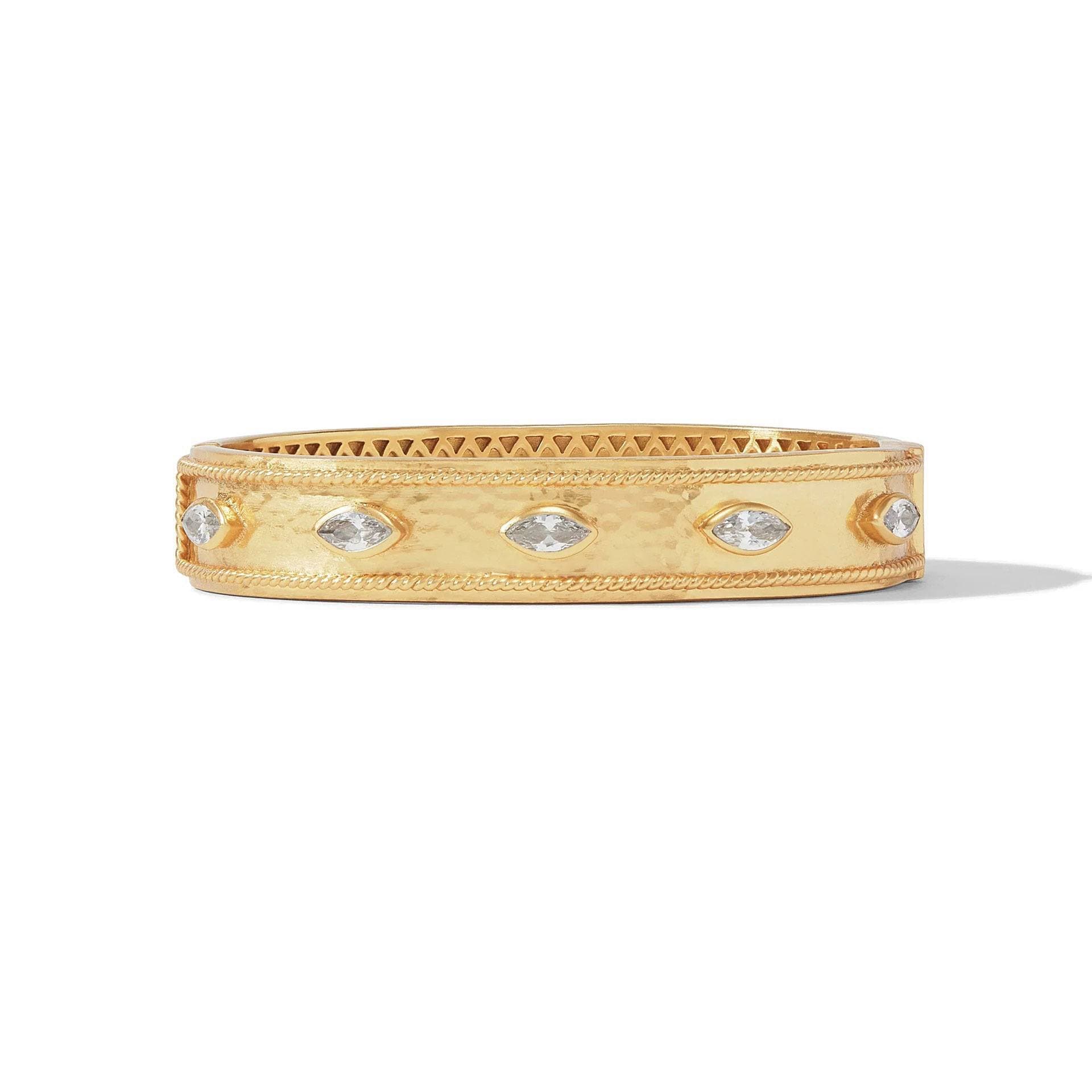 Julie Vos Monaco CZ Stone Hinge Bangle Bracelet 0