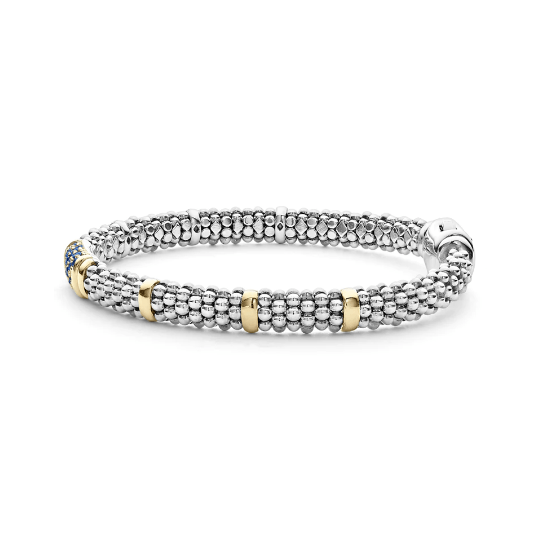 Lagos Signature Blue Sapphire Caviar Bracelet 3