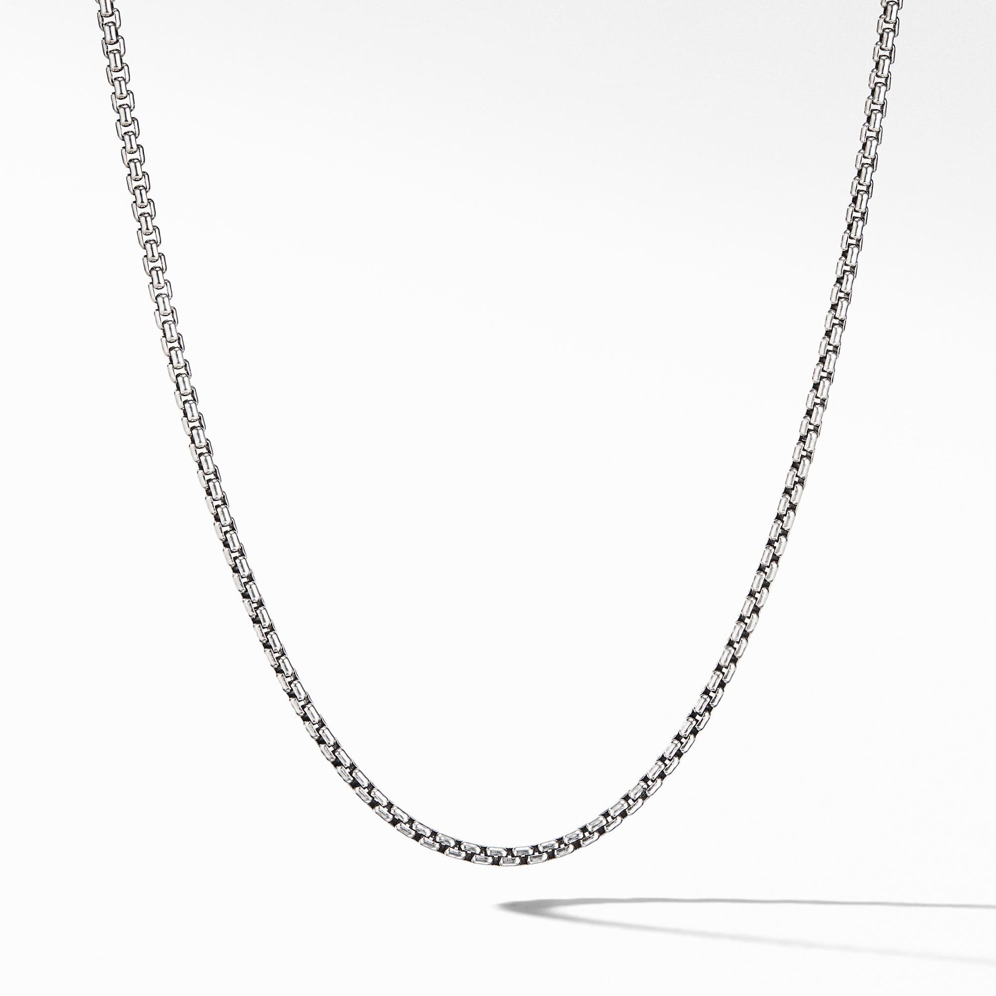 David Yurman Men's Small Box Chain Necklace in Sterling Silver, 24 inches