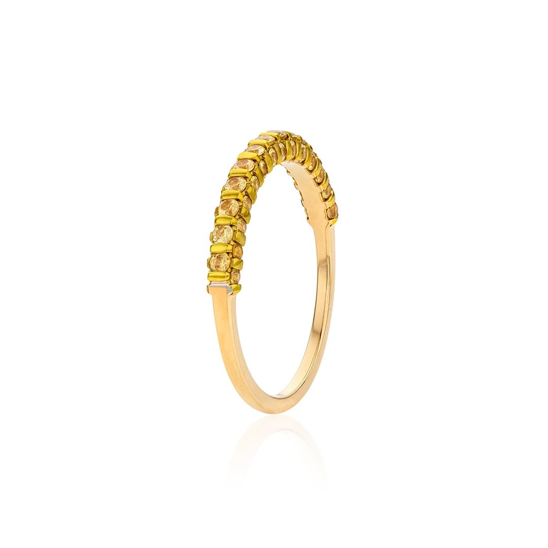 Three Sided Yellow Sapphire Band 1