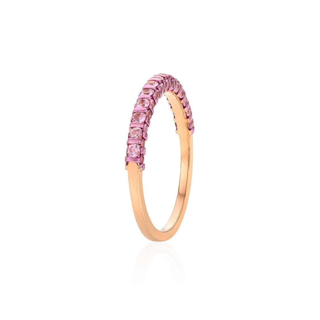 Three Sided Pink Sapphire Band 1