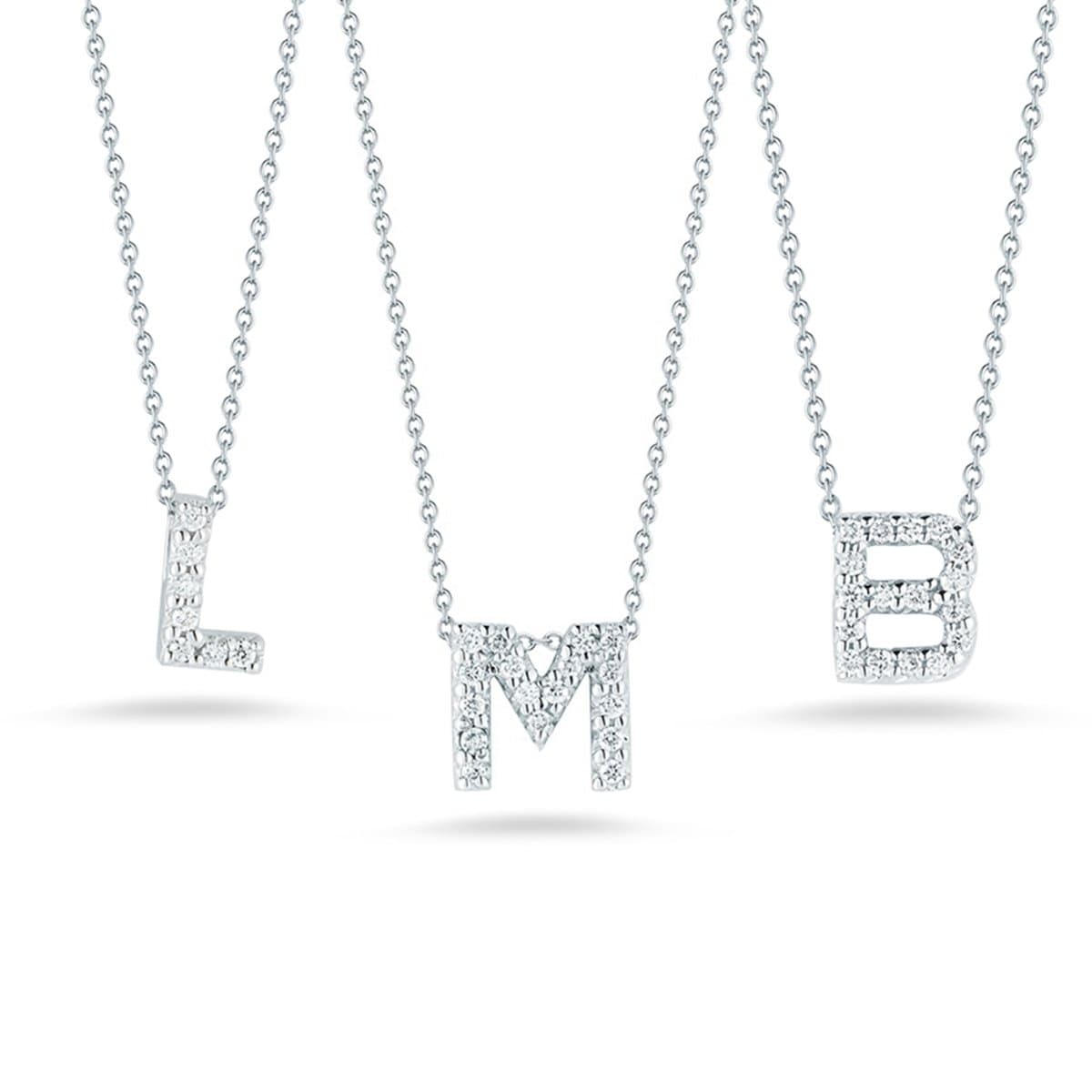 Roberto Coin Love Letter Diamond Initial Necklace
