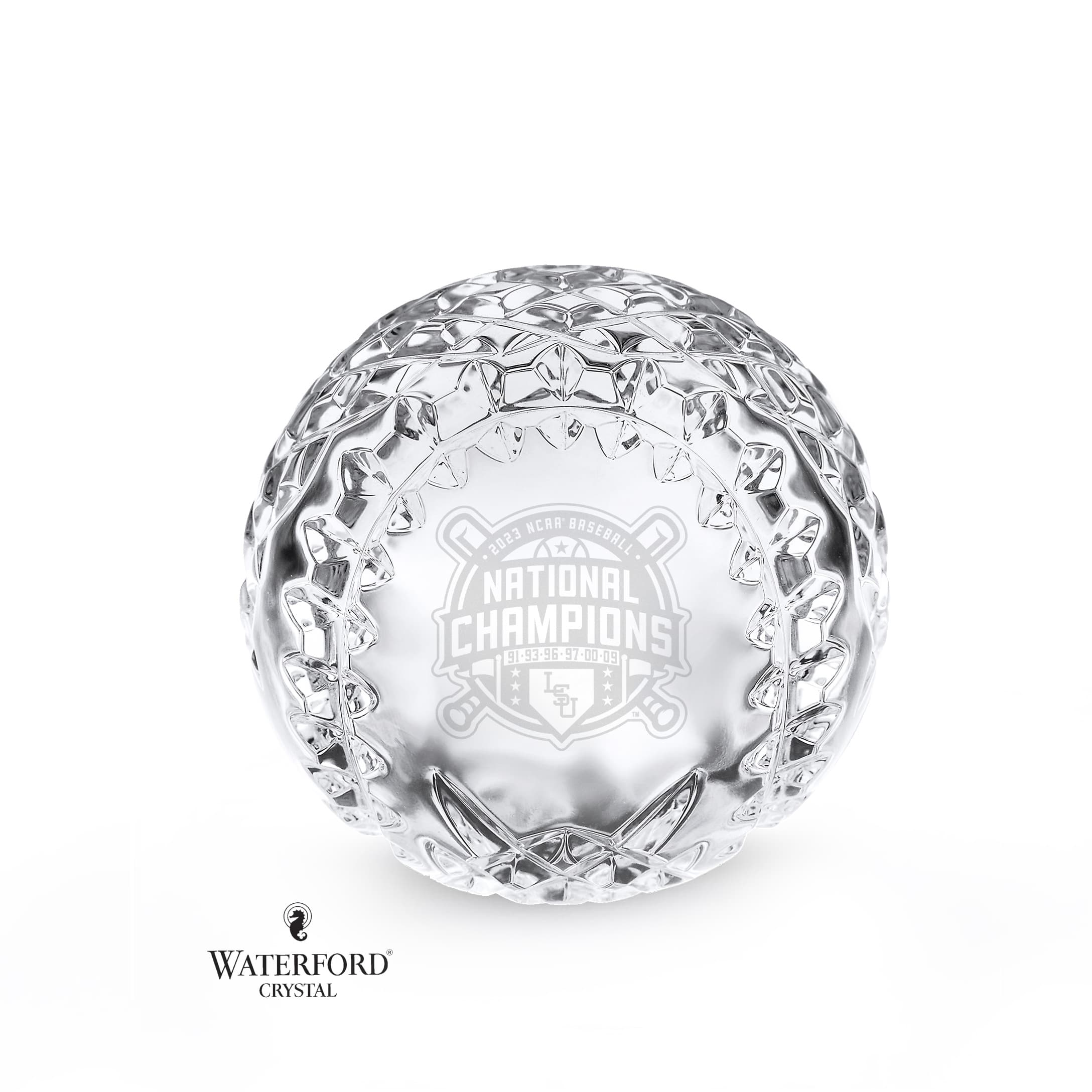 Waterford Crystal LSU Baseball CWS Championship Paperweight