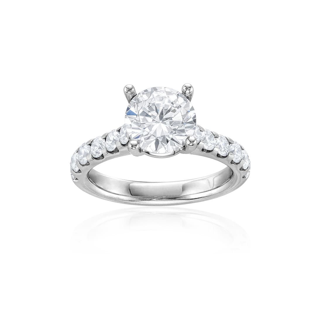 White Gold Semi-Mount Diamond Engagement Ring 0