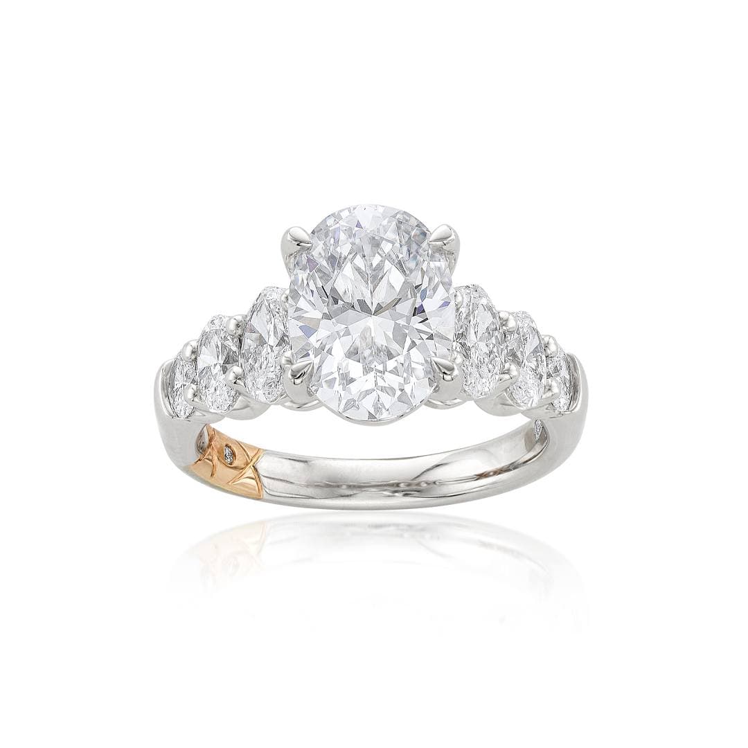 A. Jaffe Oval Diamond Semi-Mount Engagement Ring