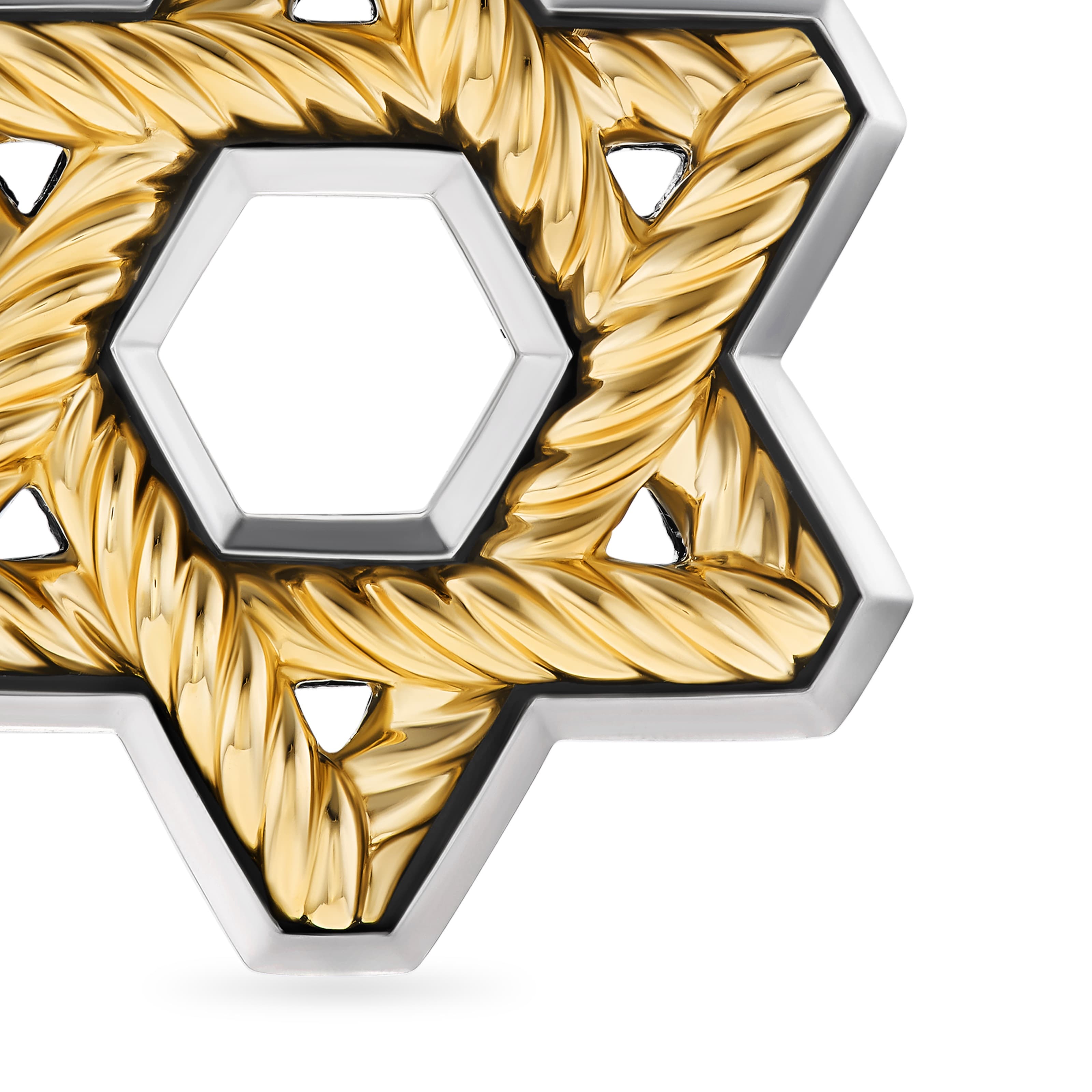 David Yurman Cable Star of David Amulet in Silver and Gold 3