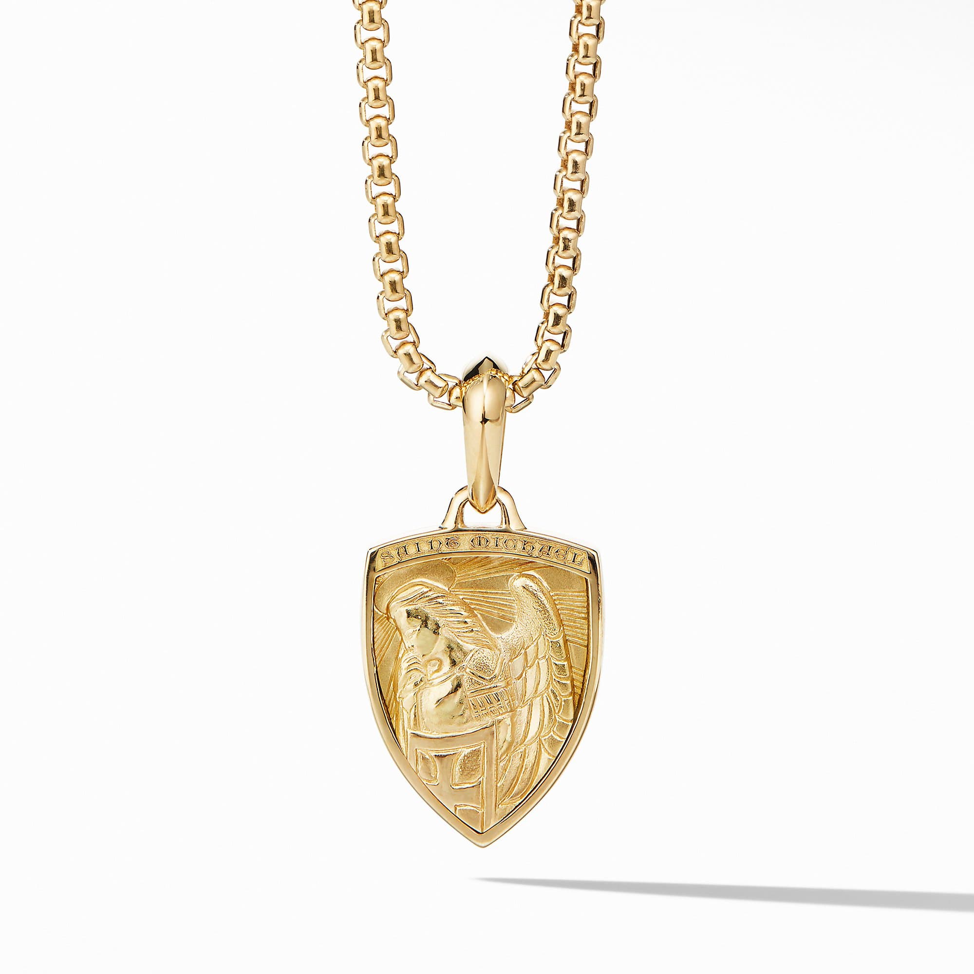 David Yurman Men's St. Michael Amulet in 18k Yellow Gold