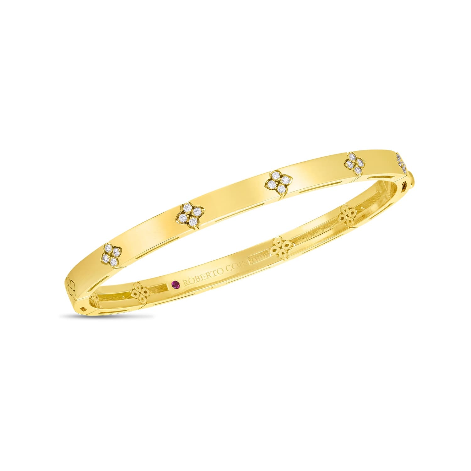 Roberto Coin 18K Gold & Diamond Verona 4mm Bangle