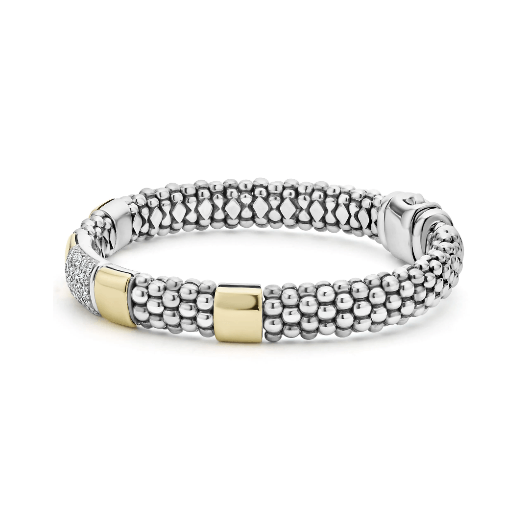 Lagos High Bar Gold Station Diamond Bracelet 1