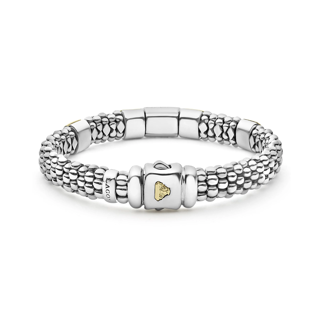 Lagos High Bar Gold Station Diamond Bracelet 3