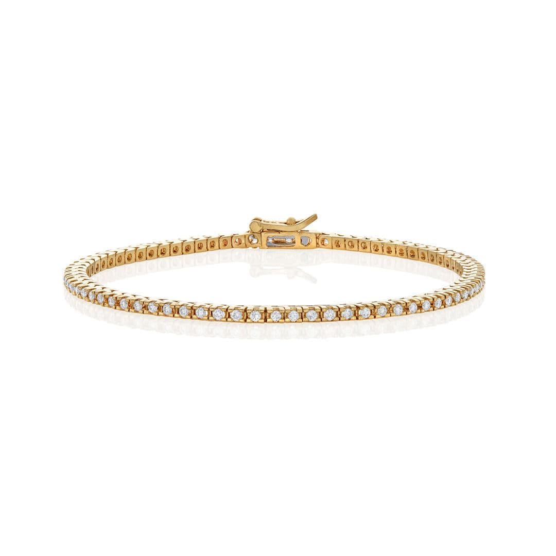 1.00 CTW Diamond Line Bracelet In Yellow Gold