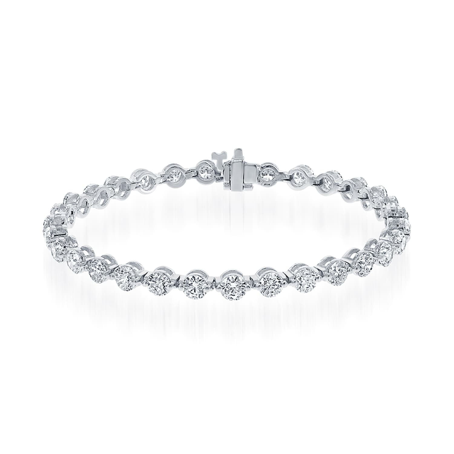 White Gold 3.00 CTW Round Diamond Tennis Bracelet