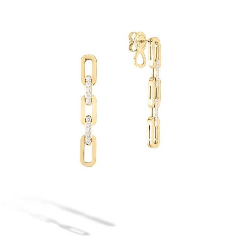 Roberto Coin 18K Navarra Link Diamond Dangle Earrings 0