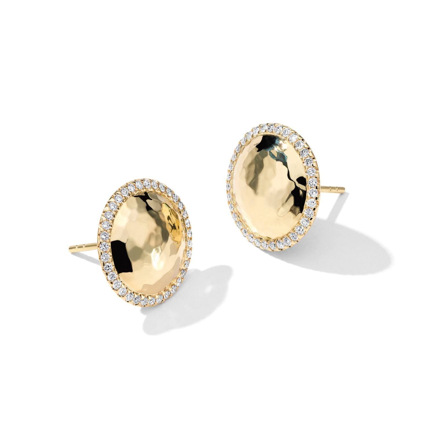 Ippolita Stardust Medium Goddess Diamond Button Earrings 1