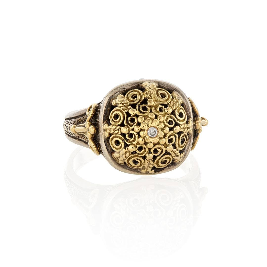 Konstantino Scroll Dome Ring