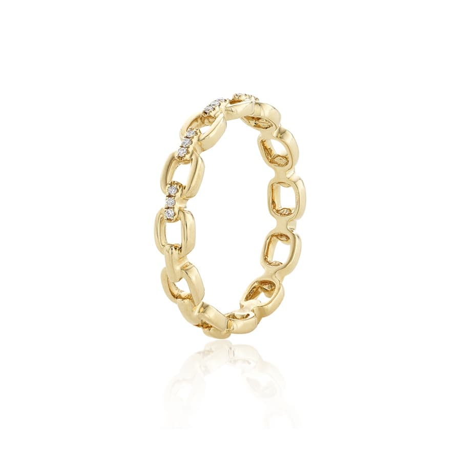 Pave Diamond Link Ring