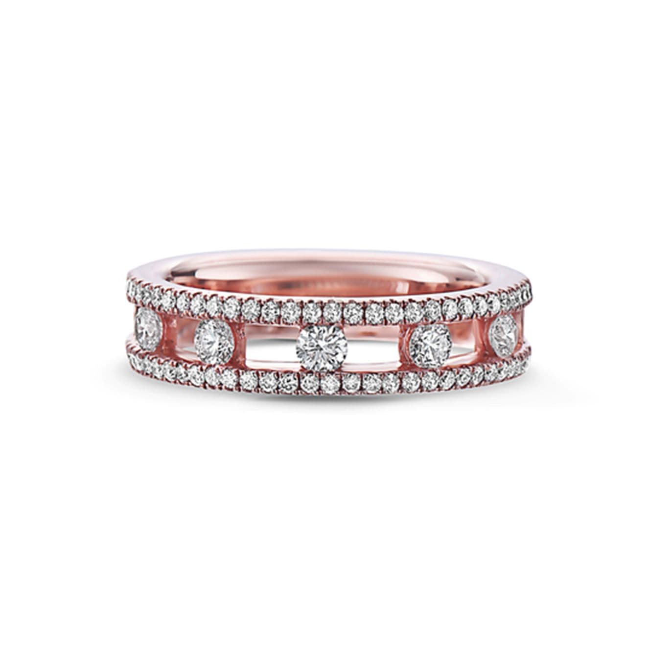 Charles Krypell Diamond Air Ring in Rose Gold 0