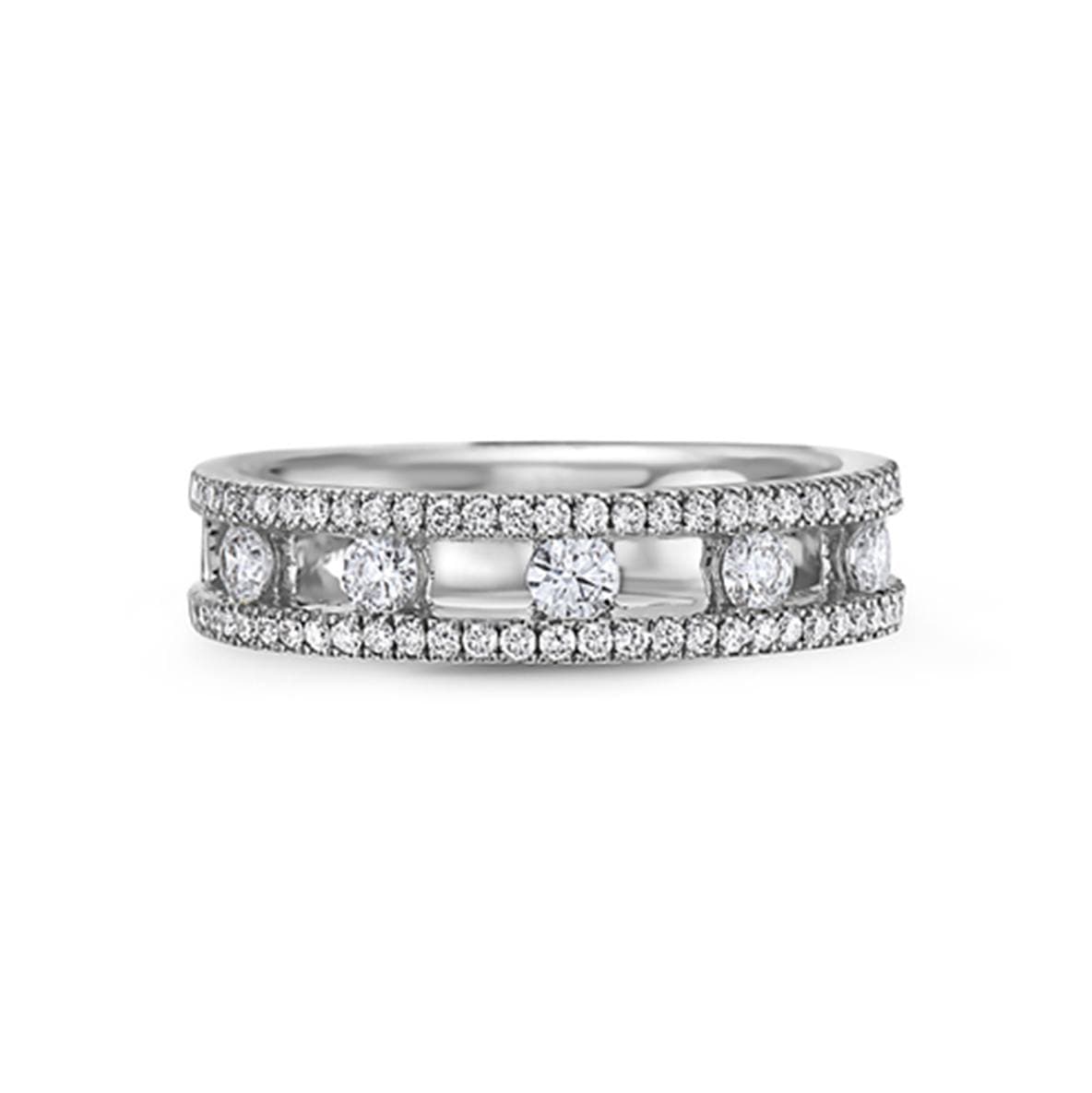 Charles Krypell Diamond Air Ring in White Gold 0