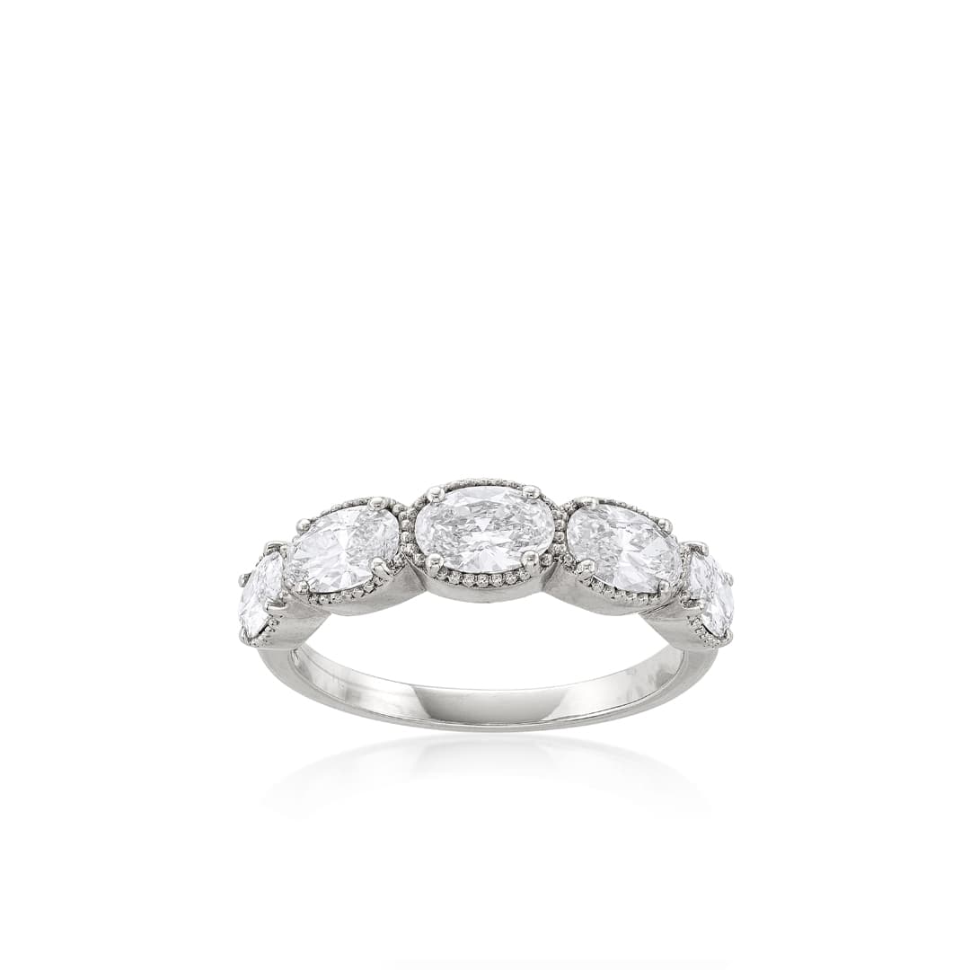 Five Stone Oval Diamond Band 0