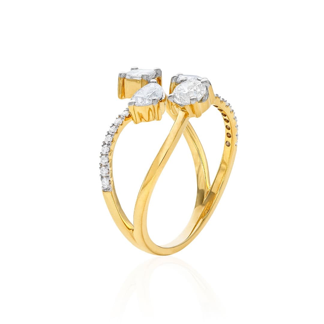 Mixed Shape Open Style Diamond Ring 1