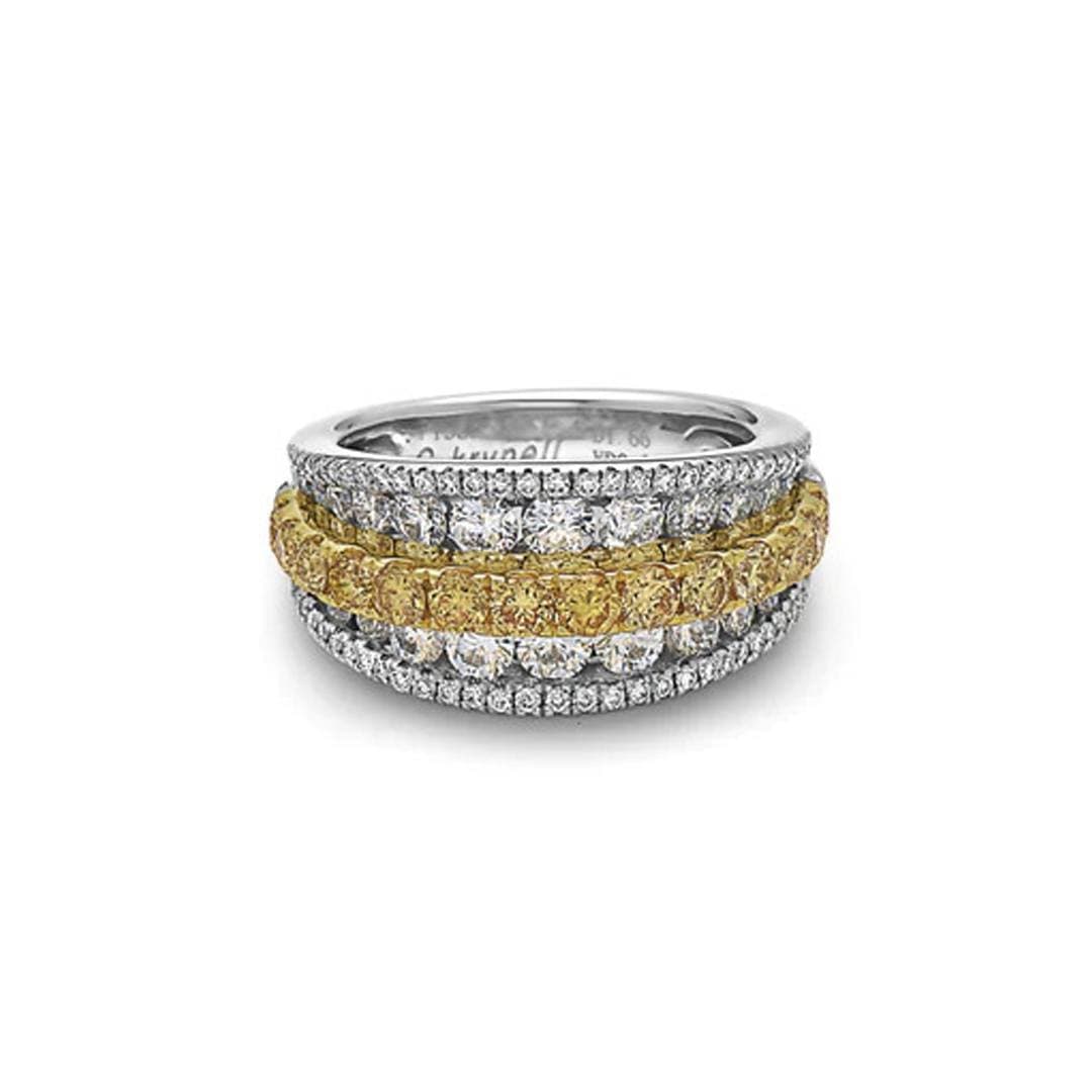 Charles Krypell Yellow Diamond Saddle Ring