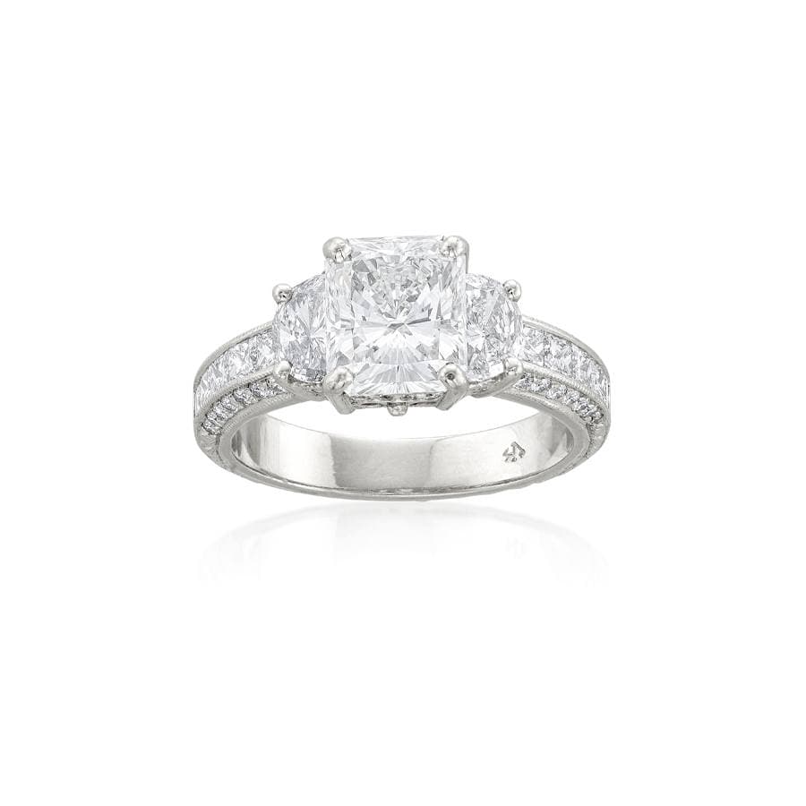 2.04 Carat Radiant Platinum Engagement Ring
