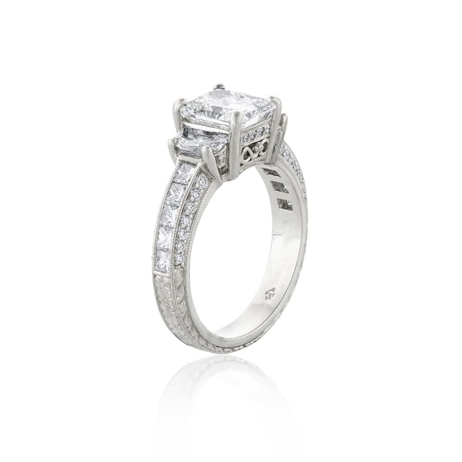 2.04 Carat Radiant Platinum Engagement Ring
