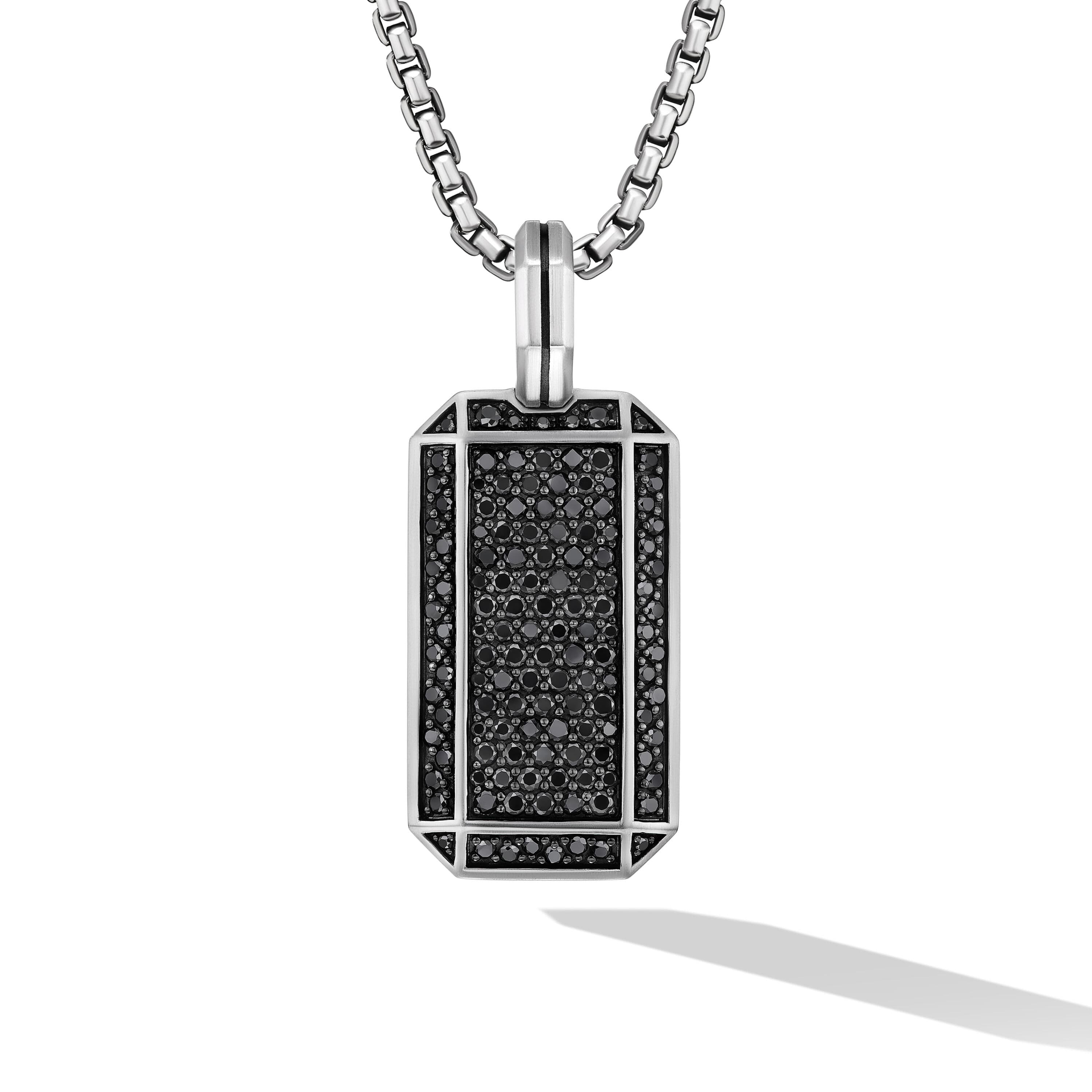 David Yurman Deco Tag with Black Diamonds 0