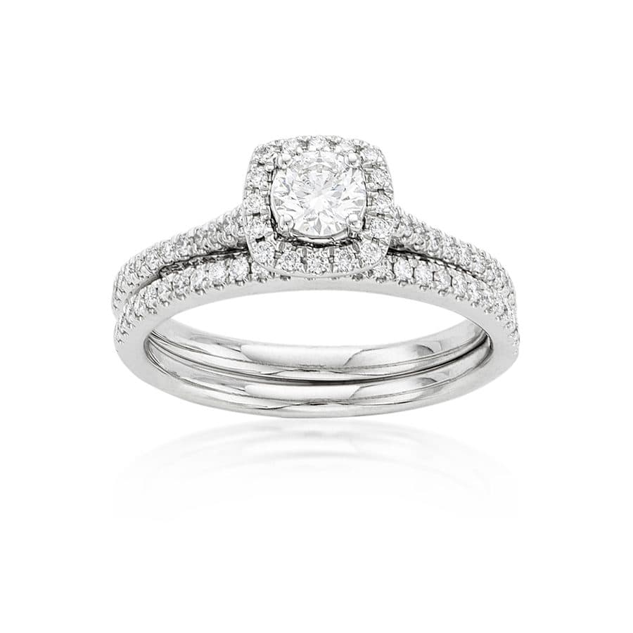 .50 CTW Round Diamond Engagement Ring Set 0