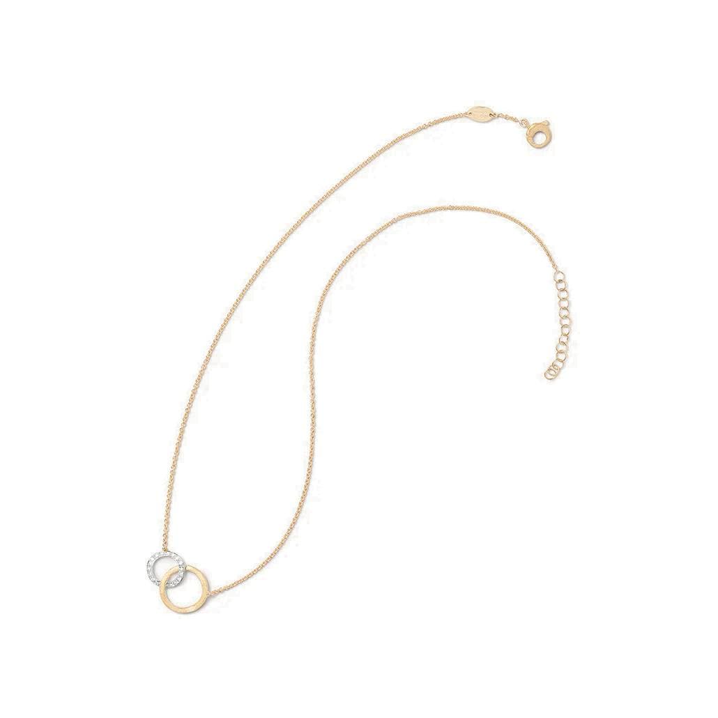 Marco Bicego Jaipur Gold Diamond interlocking Circle Necklace 2