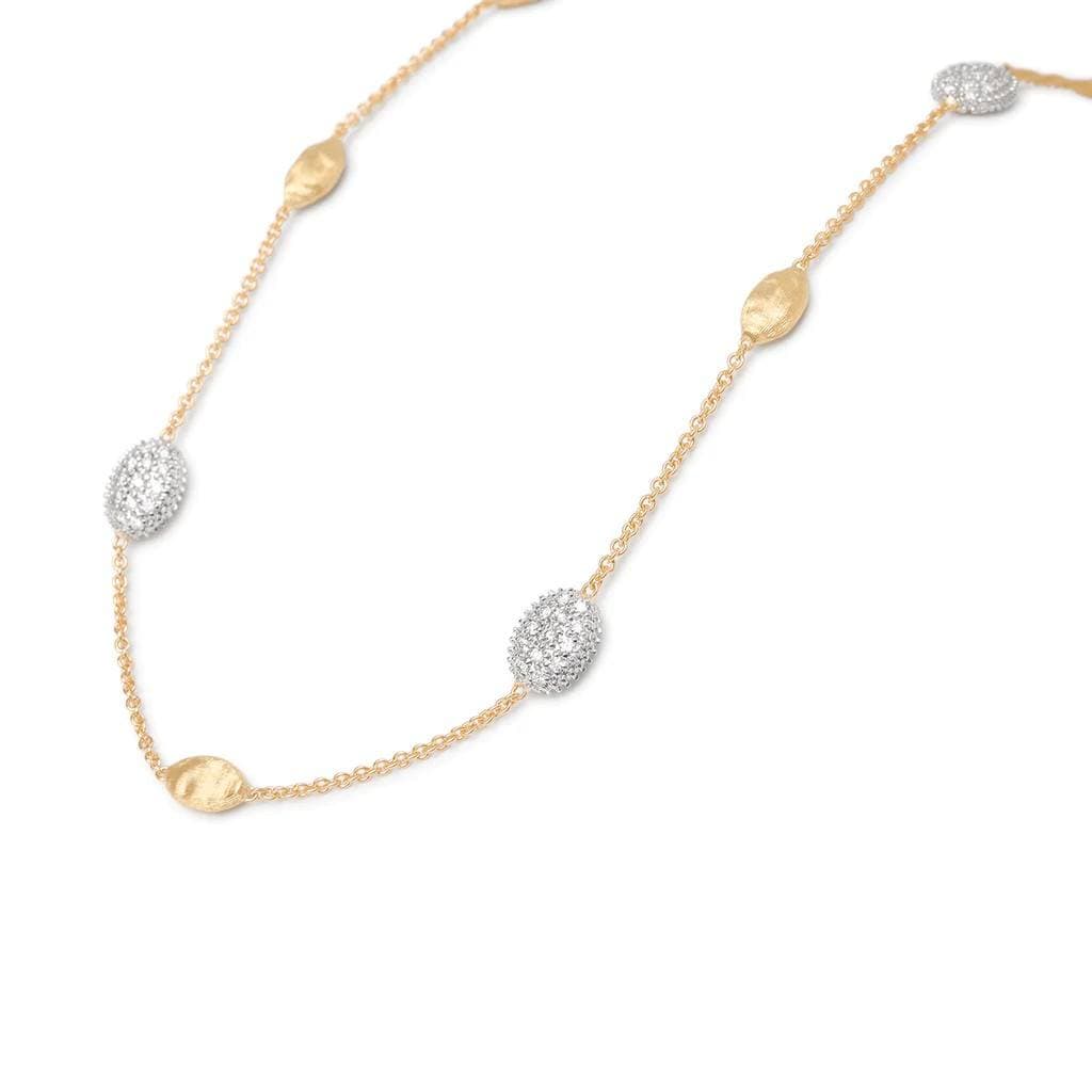 Marco Bicego Siviglia Gold & Diamond Bean Necklace 2