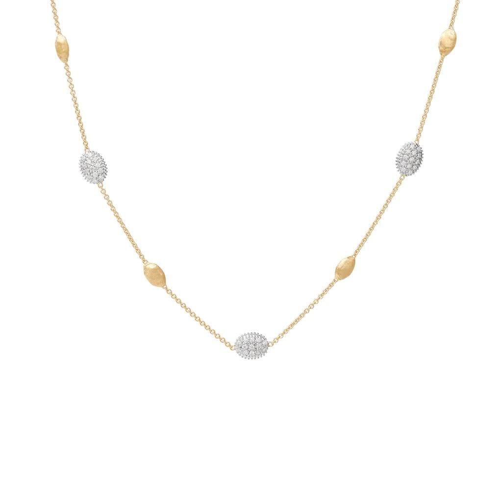 Marco Bicego Siviglia Gold & Diamond Bean Necklace 3