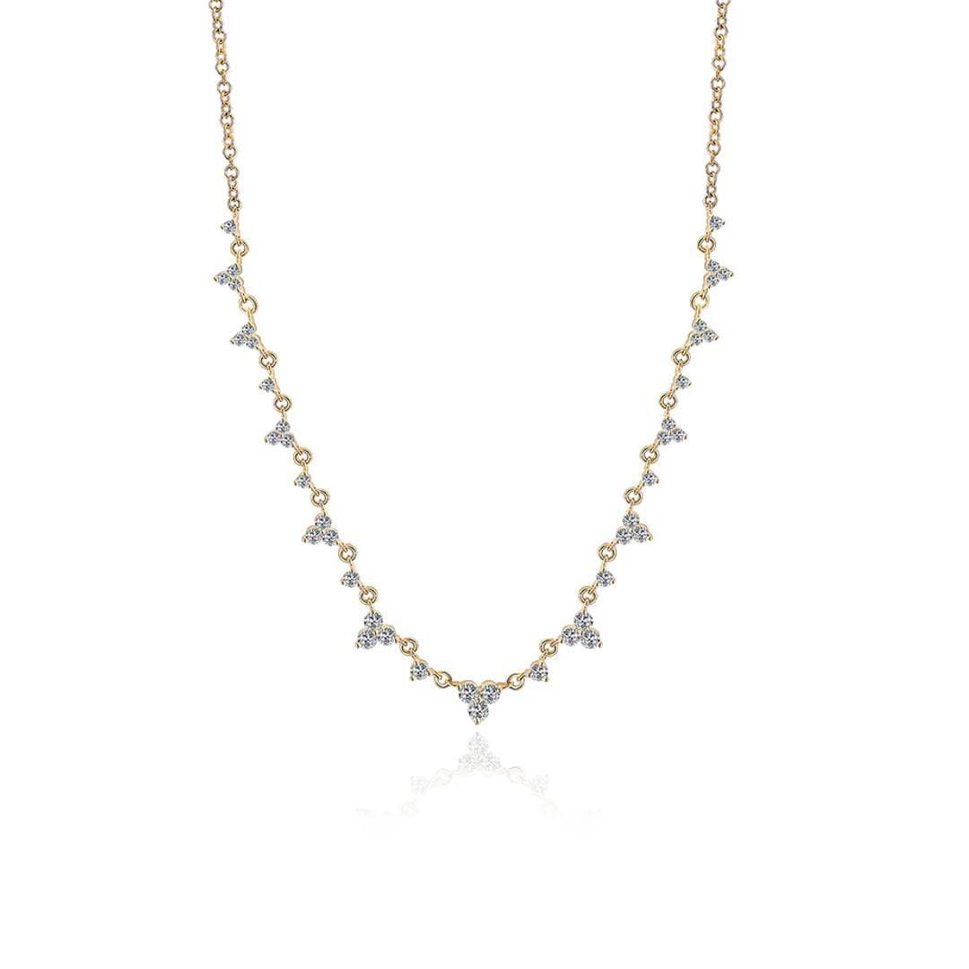 Diamond Trio Station Necklace