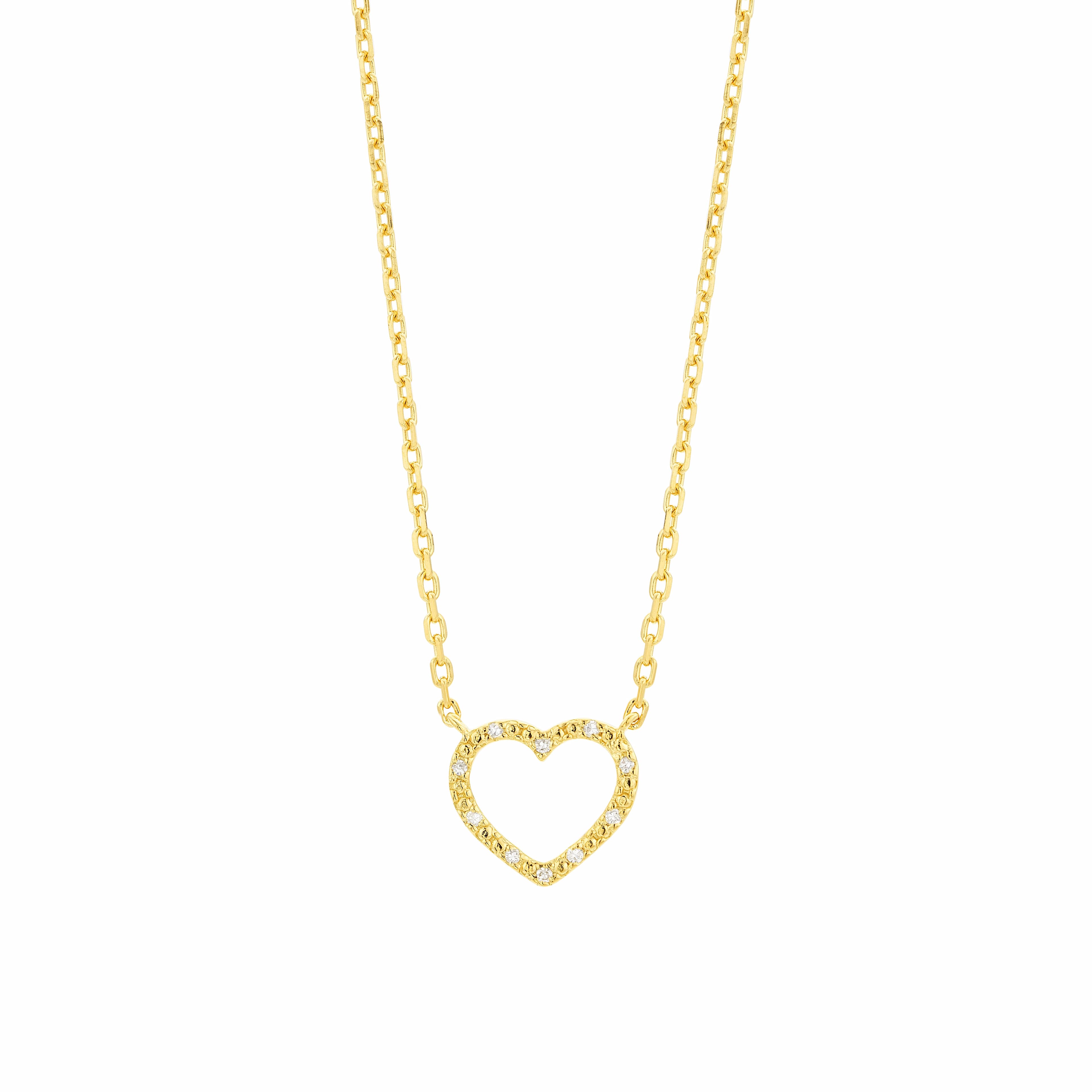 Open Heart Diamond Necklace