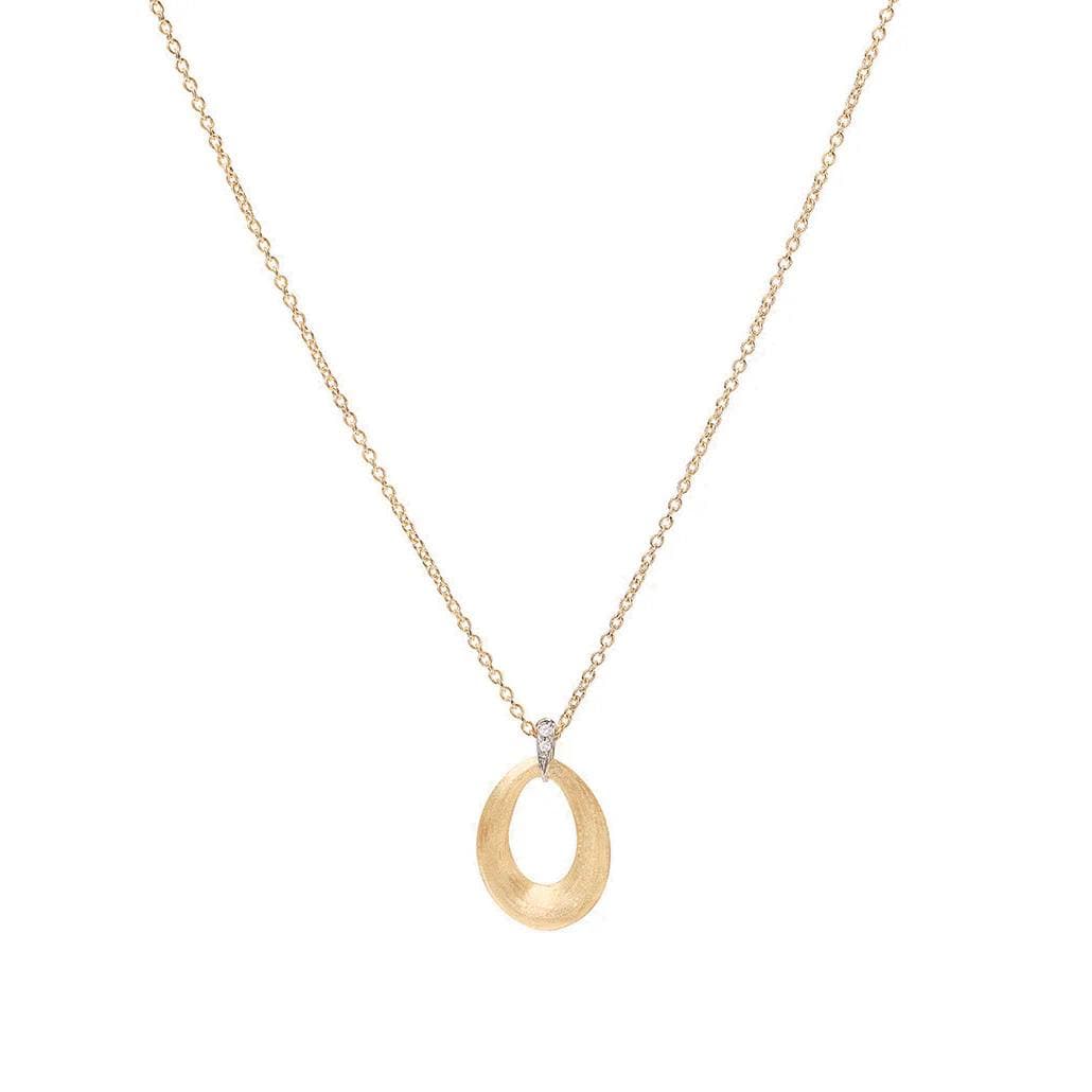 Marco Bicego Lucia Gold and Diamond Loop Pendant Necklace 0