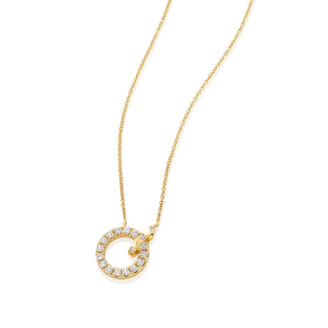 .54 CTW Diamond Circle Yellow Gold Necklace 1