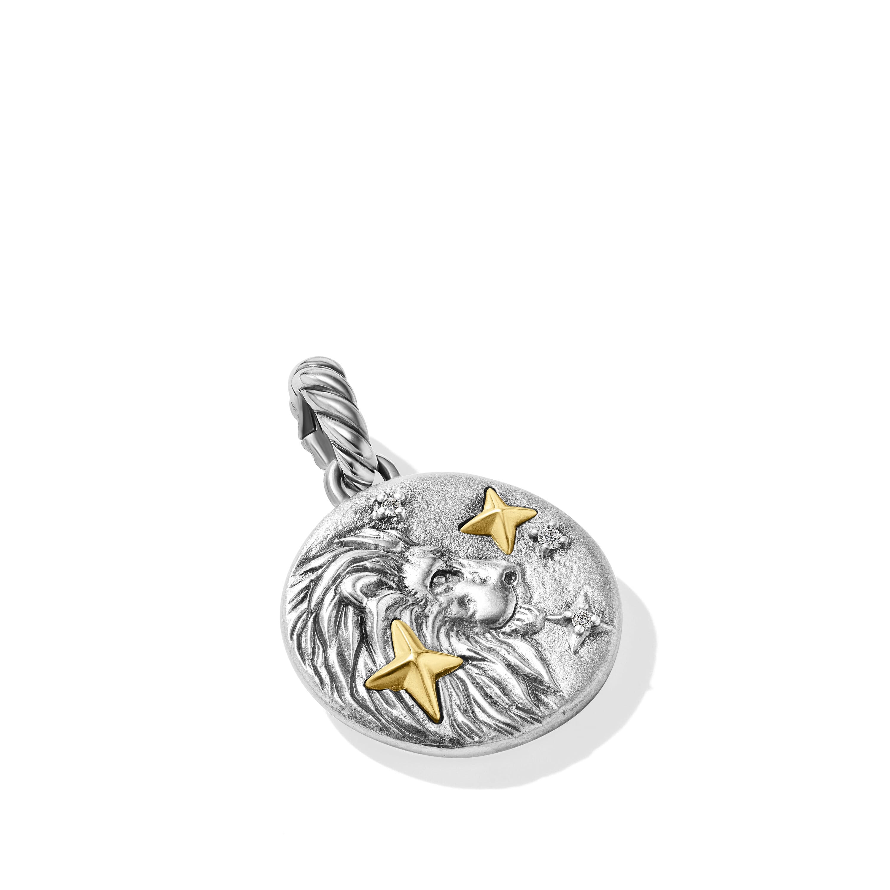 David Yurman Leo Zodiac Amulet with Gold and Diamonds 2