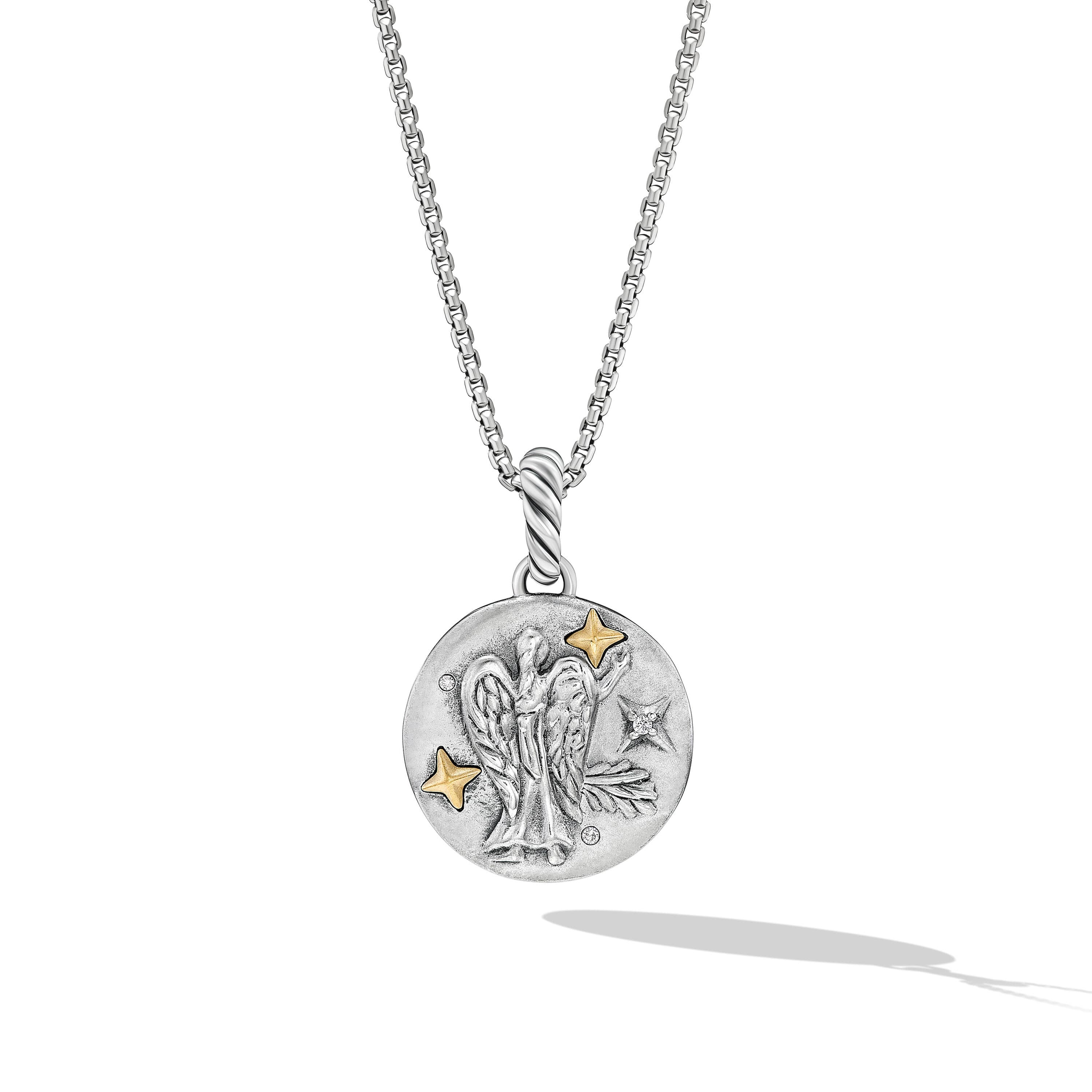 David Yurman Virgo Zodiac Amulet with Gold and Diamonds 0