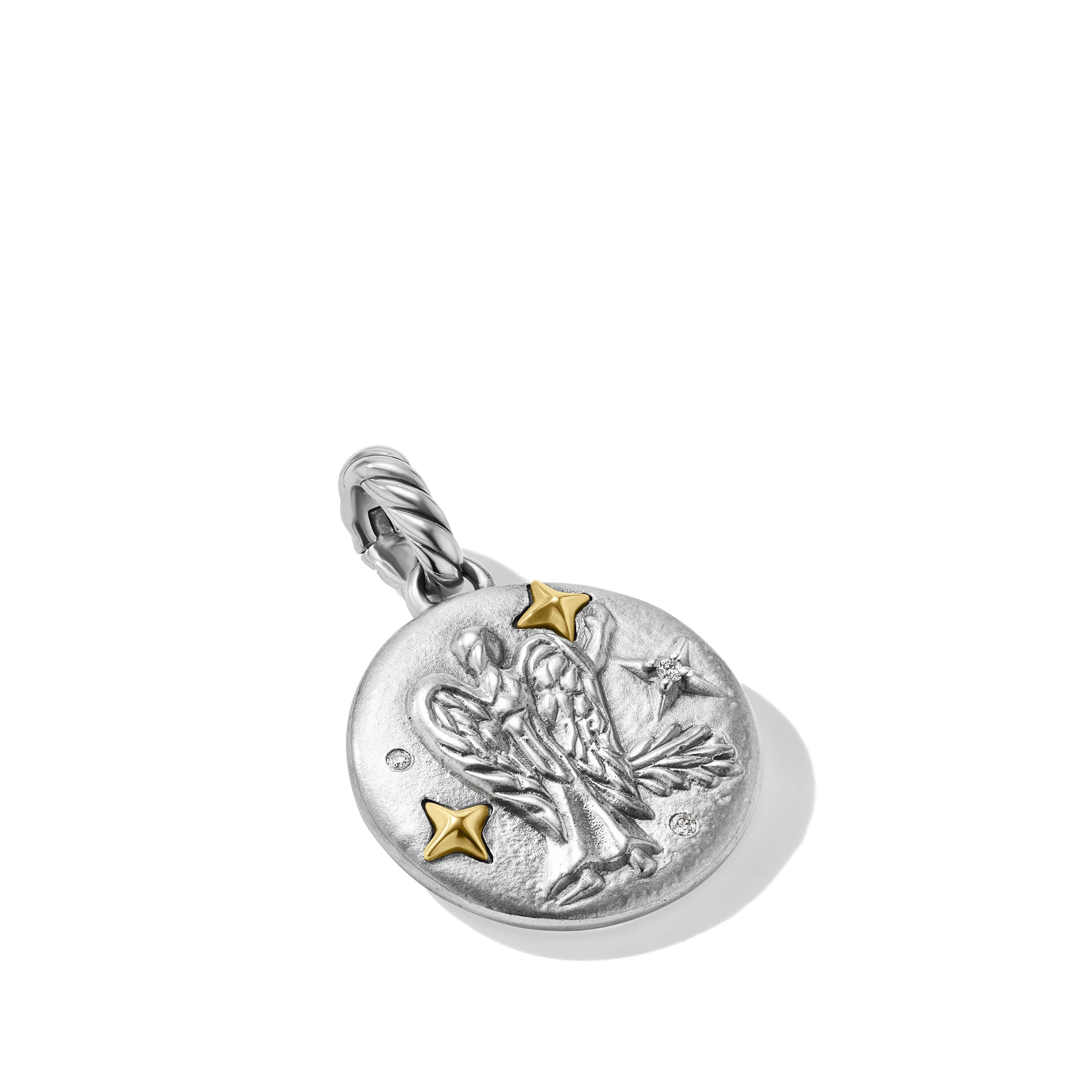 David Yurman Virgo Zodiac Amulet with Gold and Diamonds 2