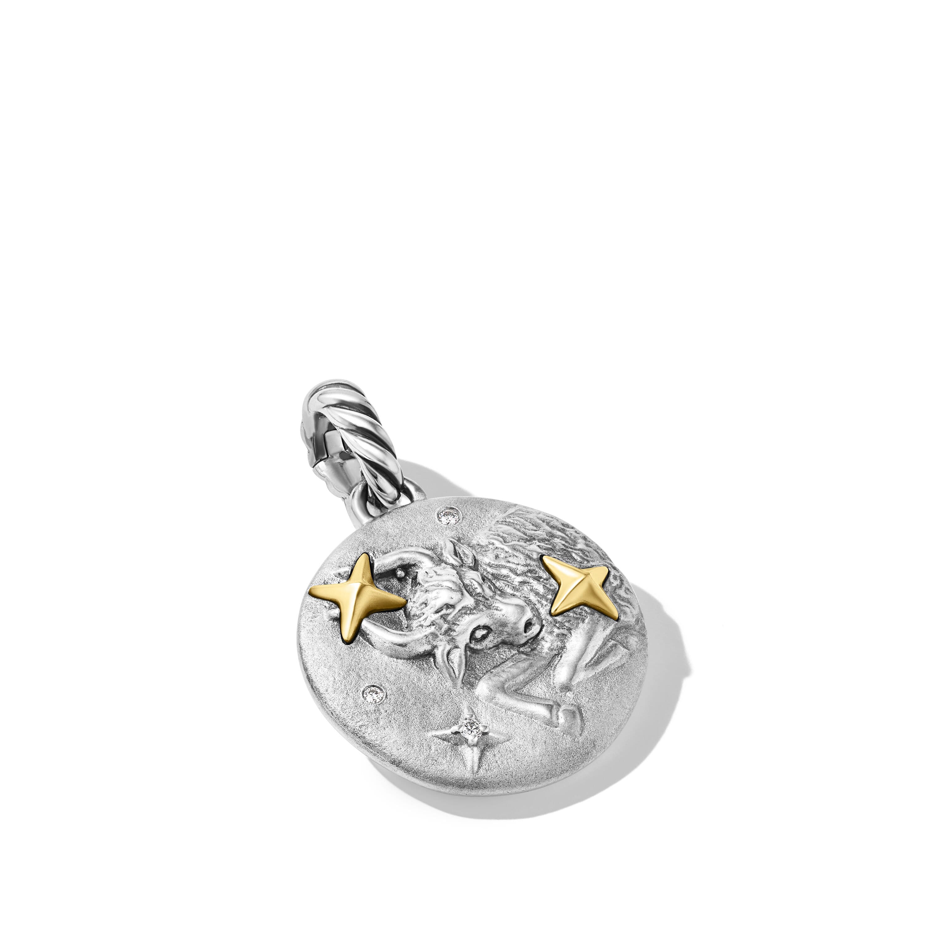 David Yurman Taurus Zodiac Amulet with Gold and Diamonds 2