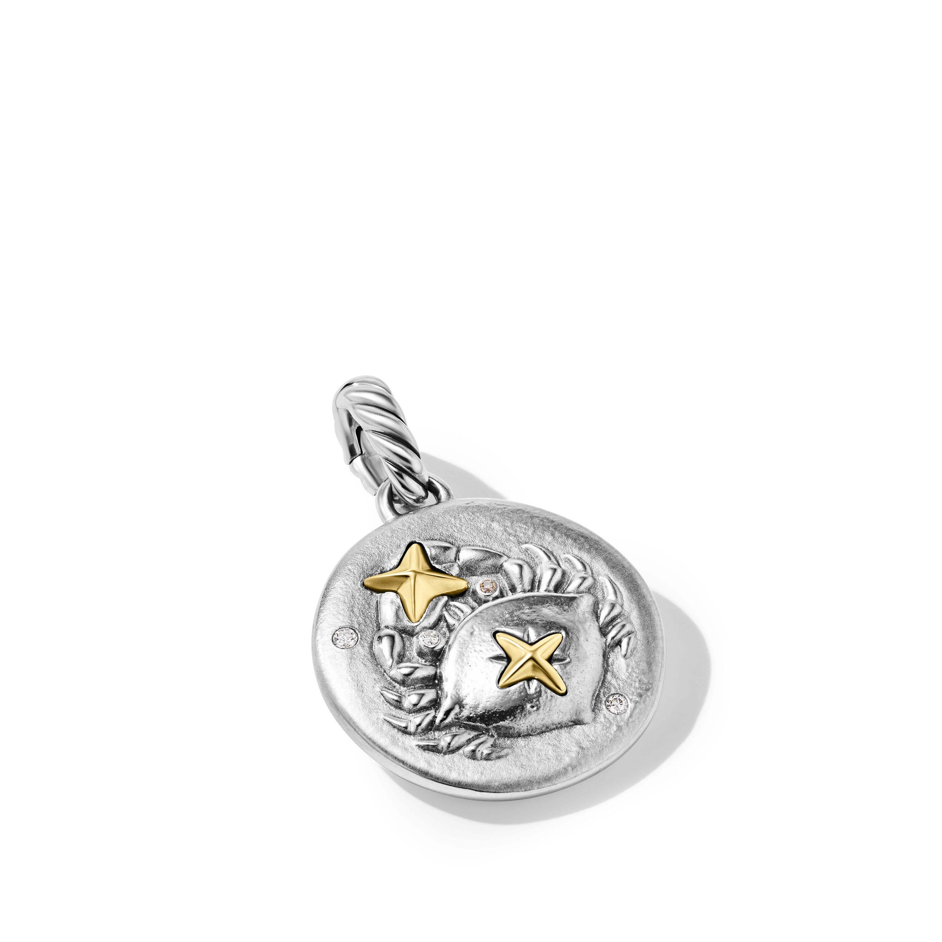 David Yurman Cancer Zodiac Amulet with Gold and Diamonds 2