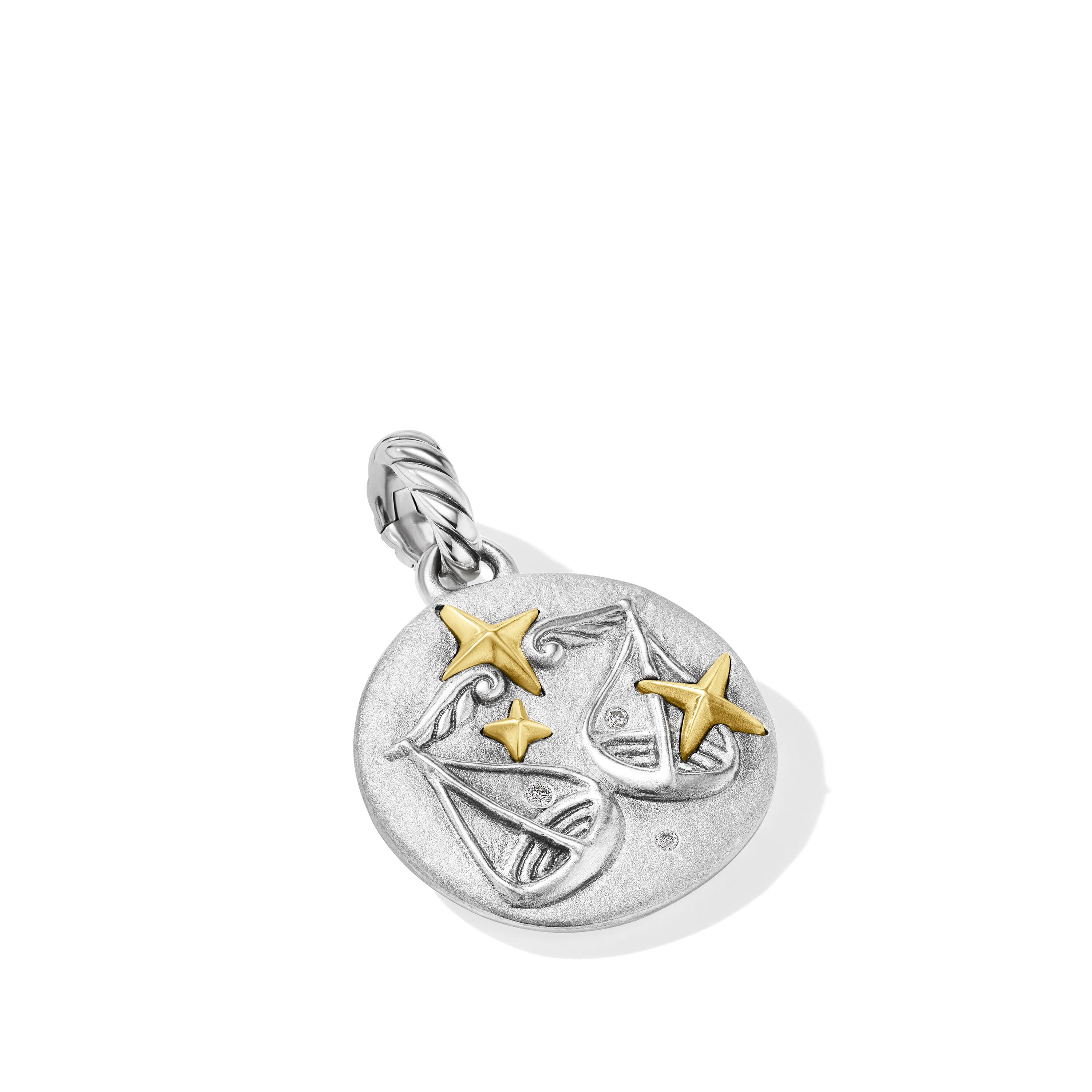 David Yurman Libra Zodiac Amulet with Gold and Diamonds 2