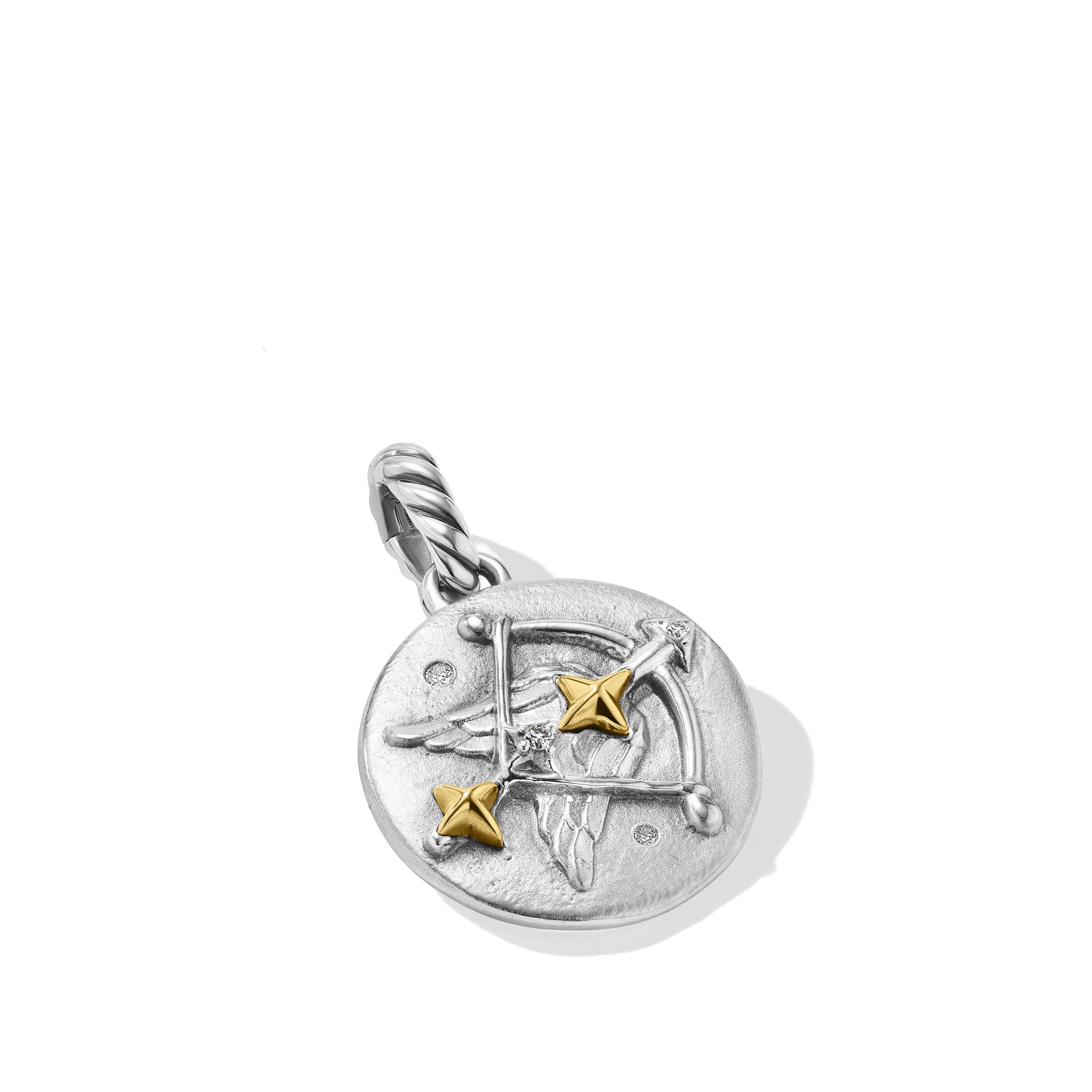 David Yurman Sagittarius Zodiac Amulet with Gold and Diamonds 2