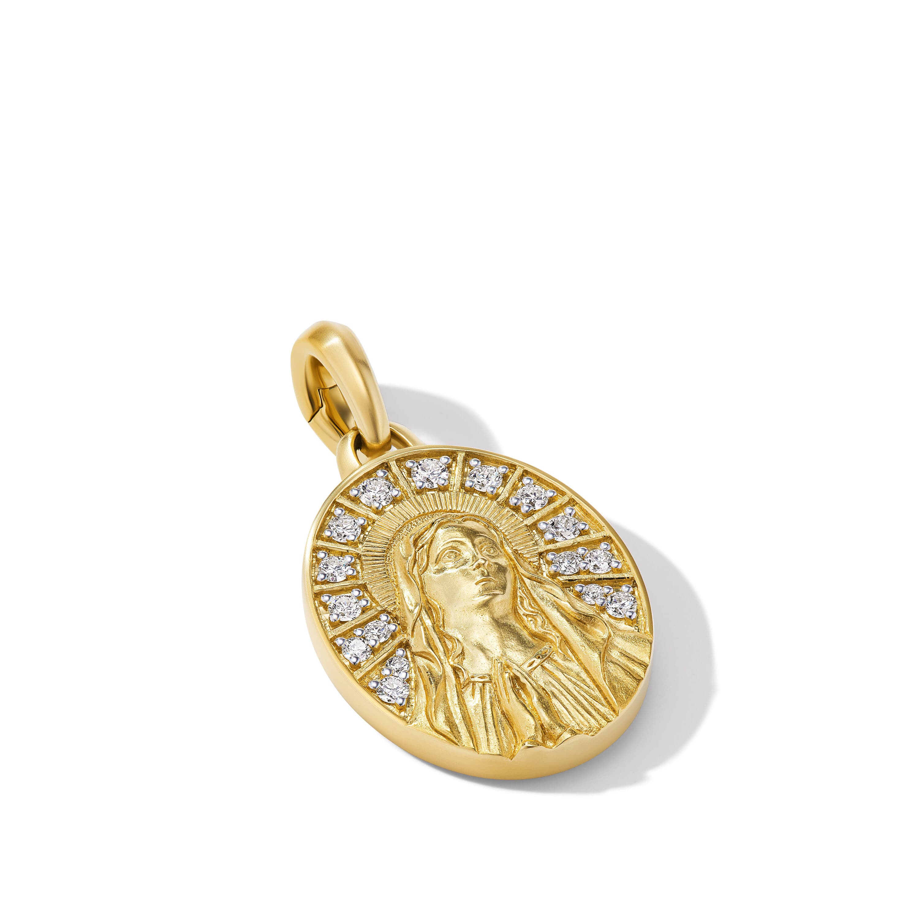 David Yurman Mary Amulet in 18K Yellow Gold with Diamonds 2