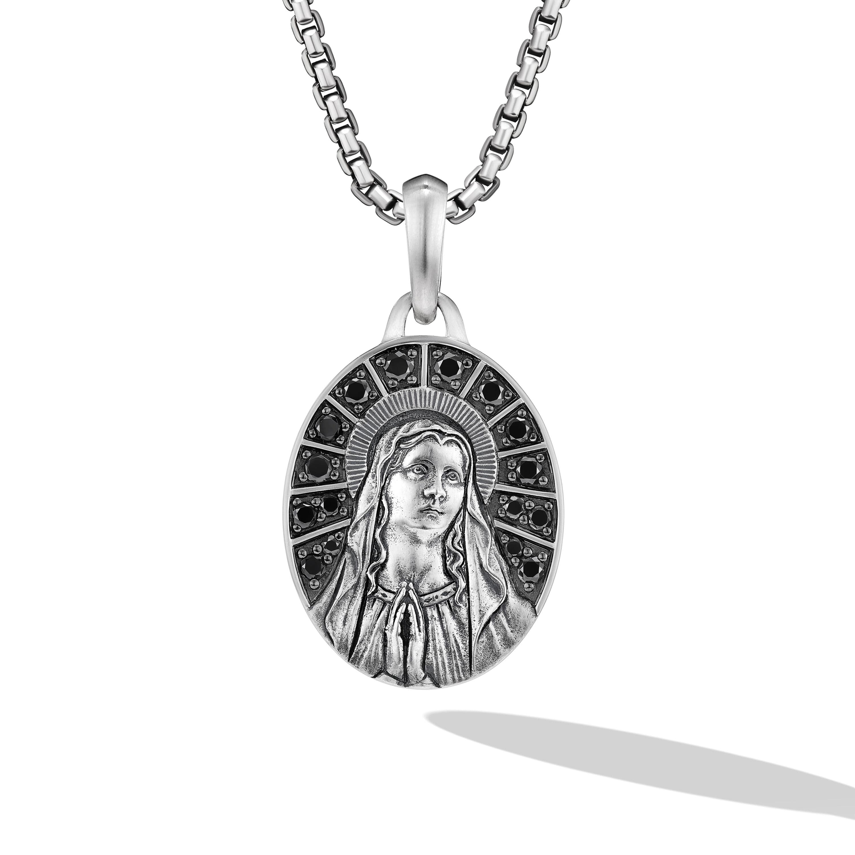 David Yurman Mary Amulet in Sterling Silver with Black Diamonds