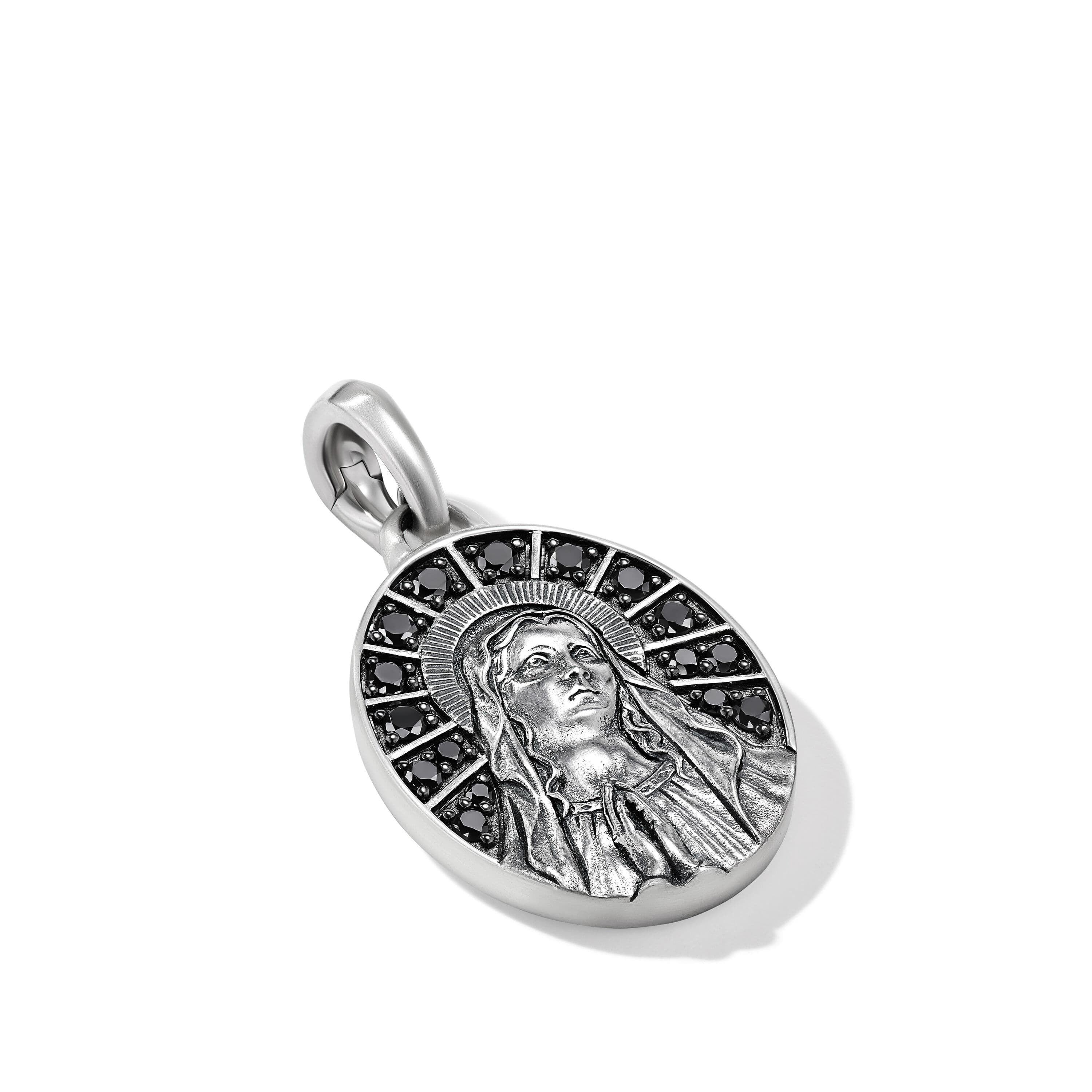 David Yurman Mary Amulet in Sterling Silver with Black Diamonds 2