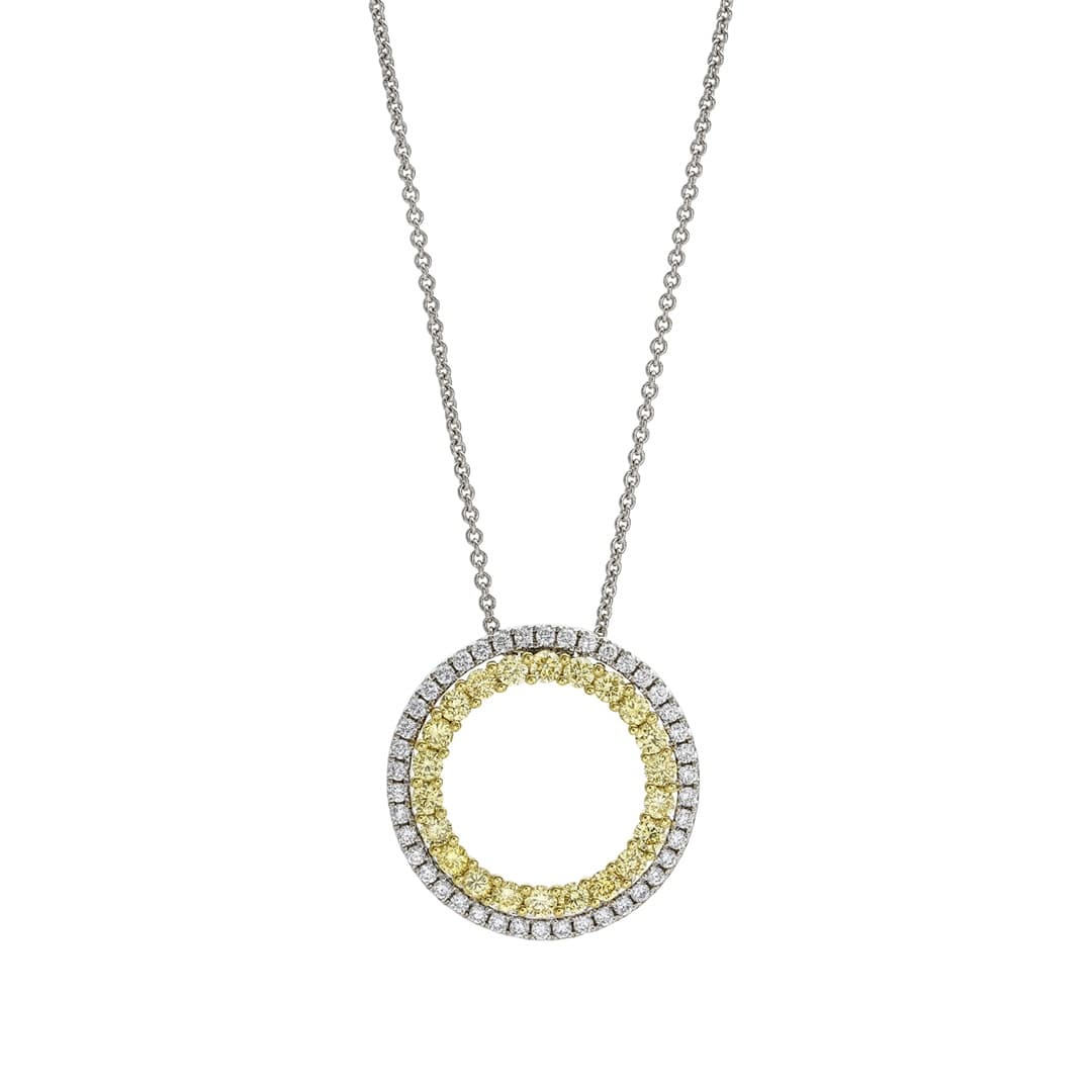 Charles Krypell Diamond Open Circle Necklace